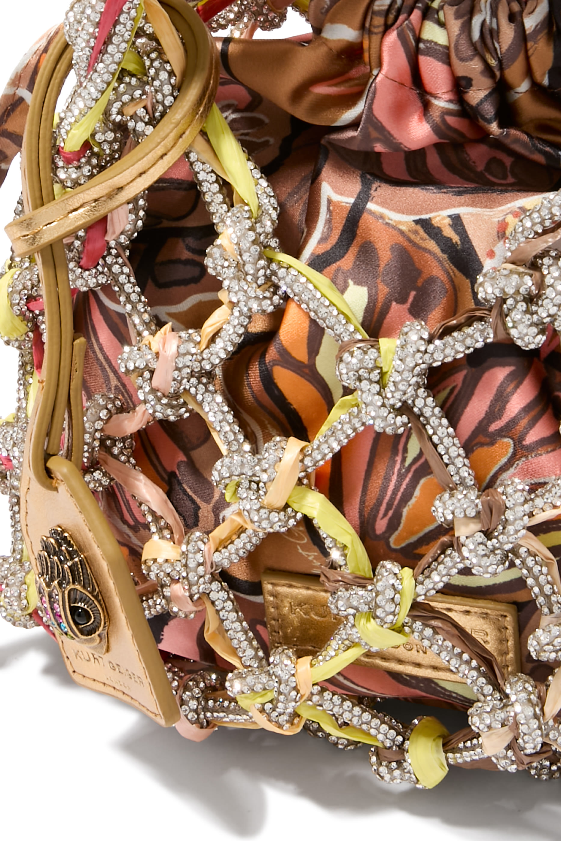 حقيبة مكرمية بكريستال