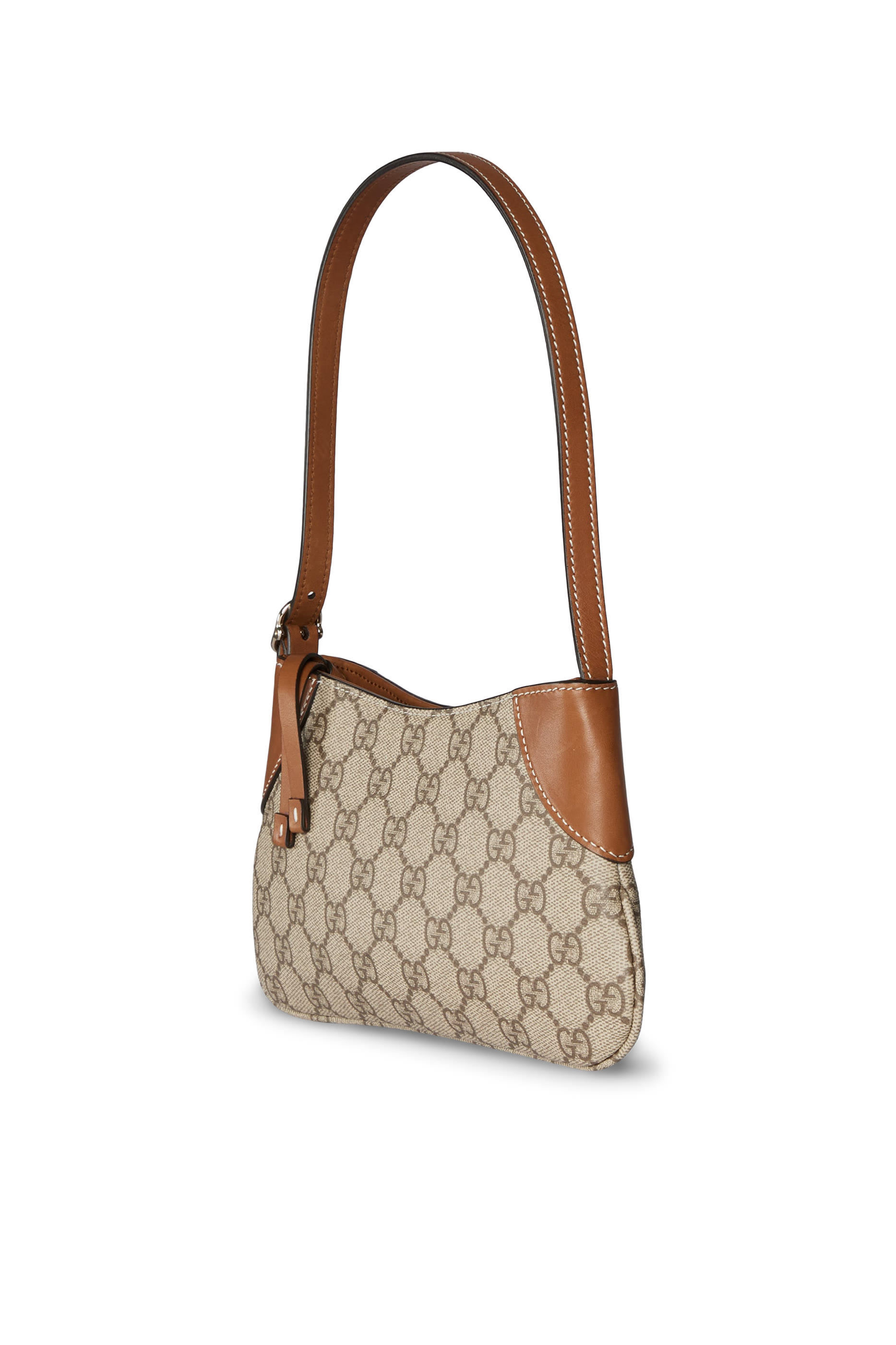 حقيبة كتف صغيرة جدا بنقشة حرفي شعار الماركة