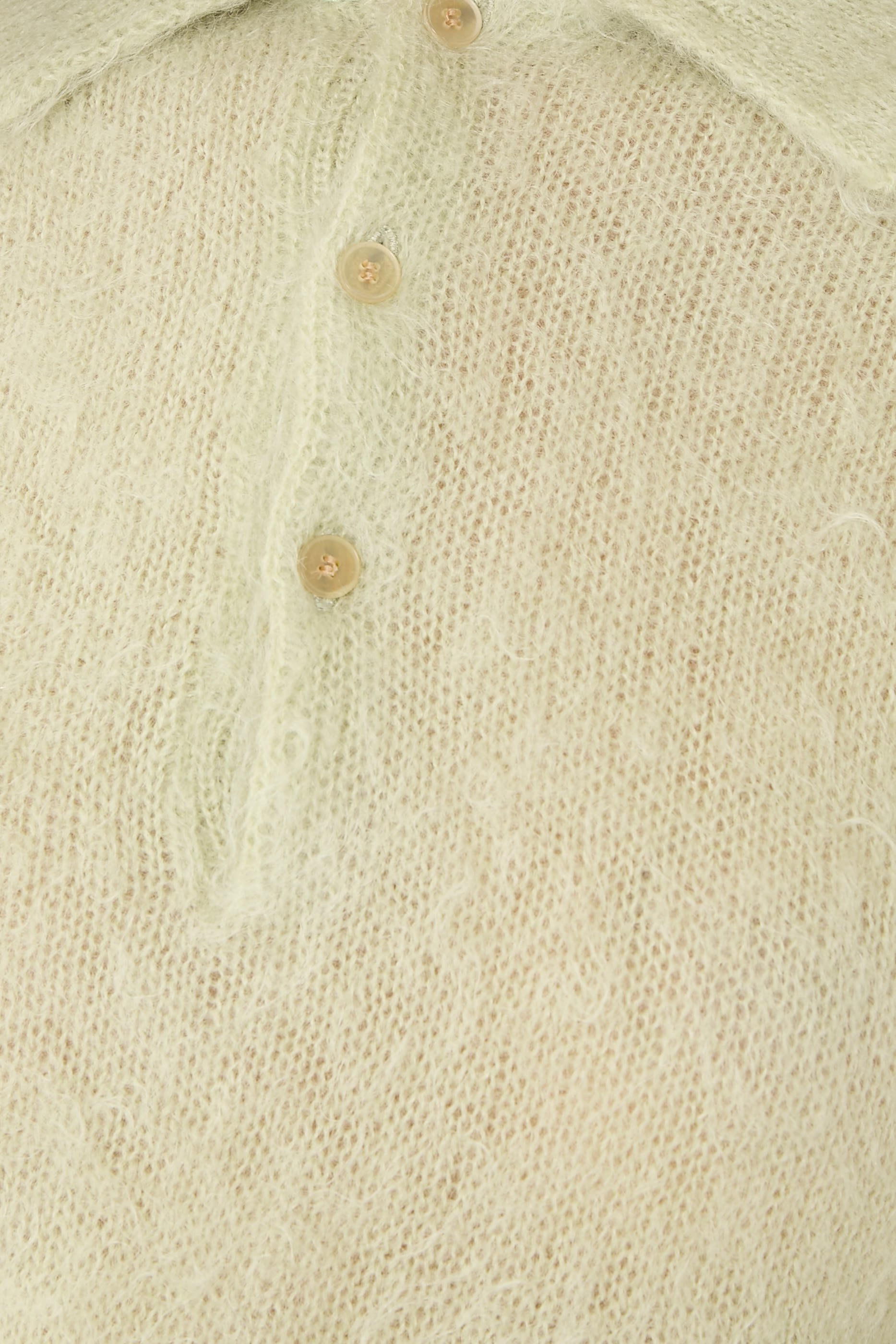 قميص بولو منسوج صوف موهير فائق النعومة