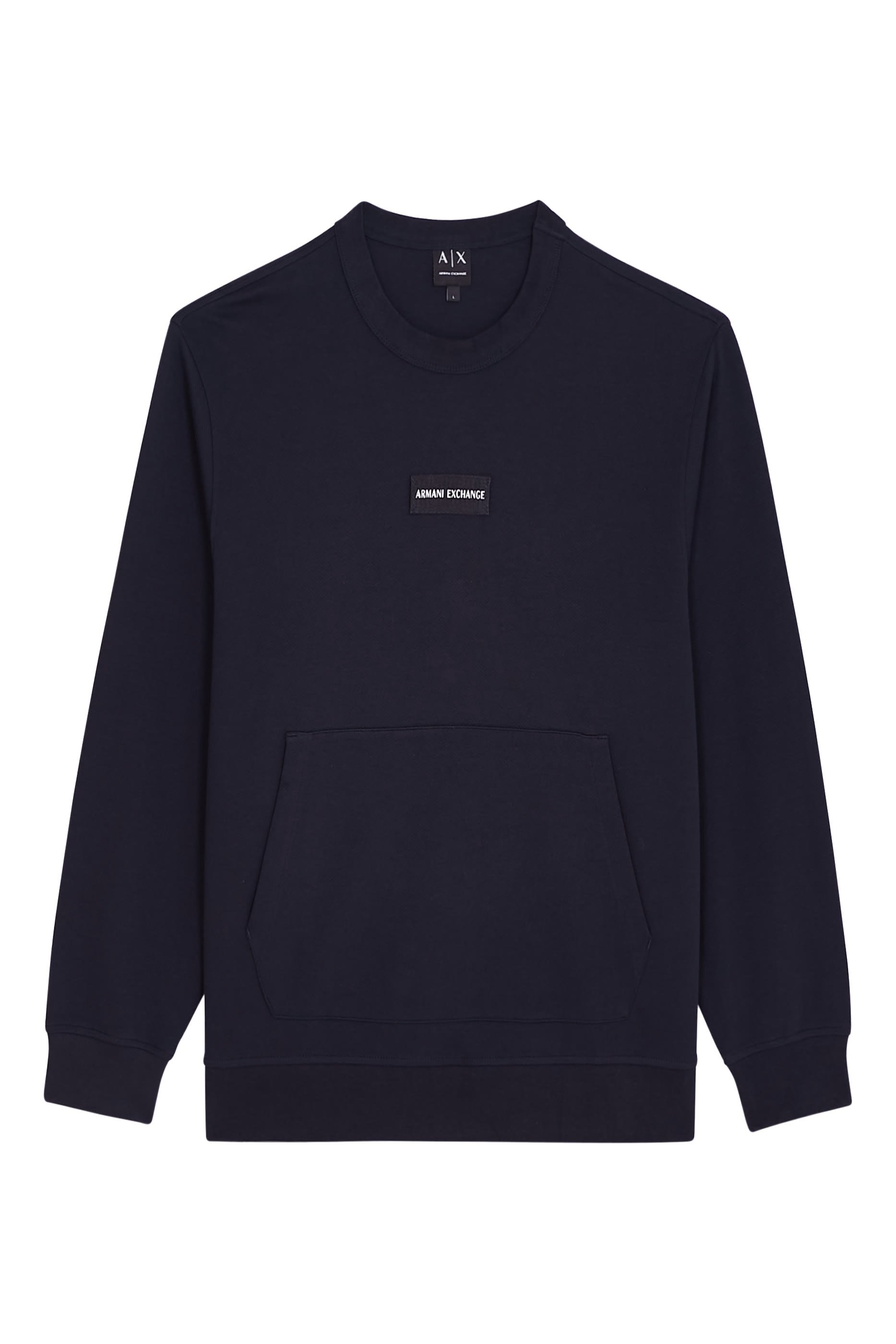 سويت شيرت بياقة ضيقة وشعار الماركة