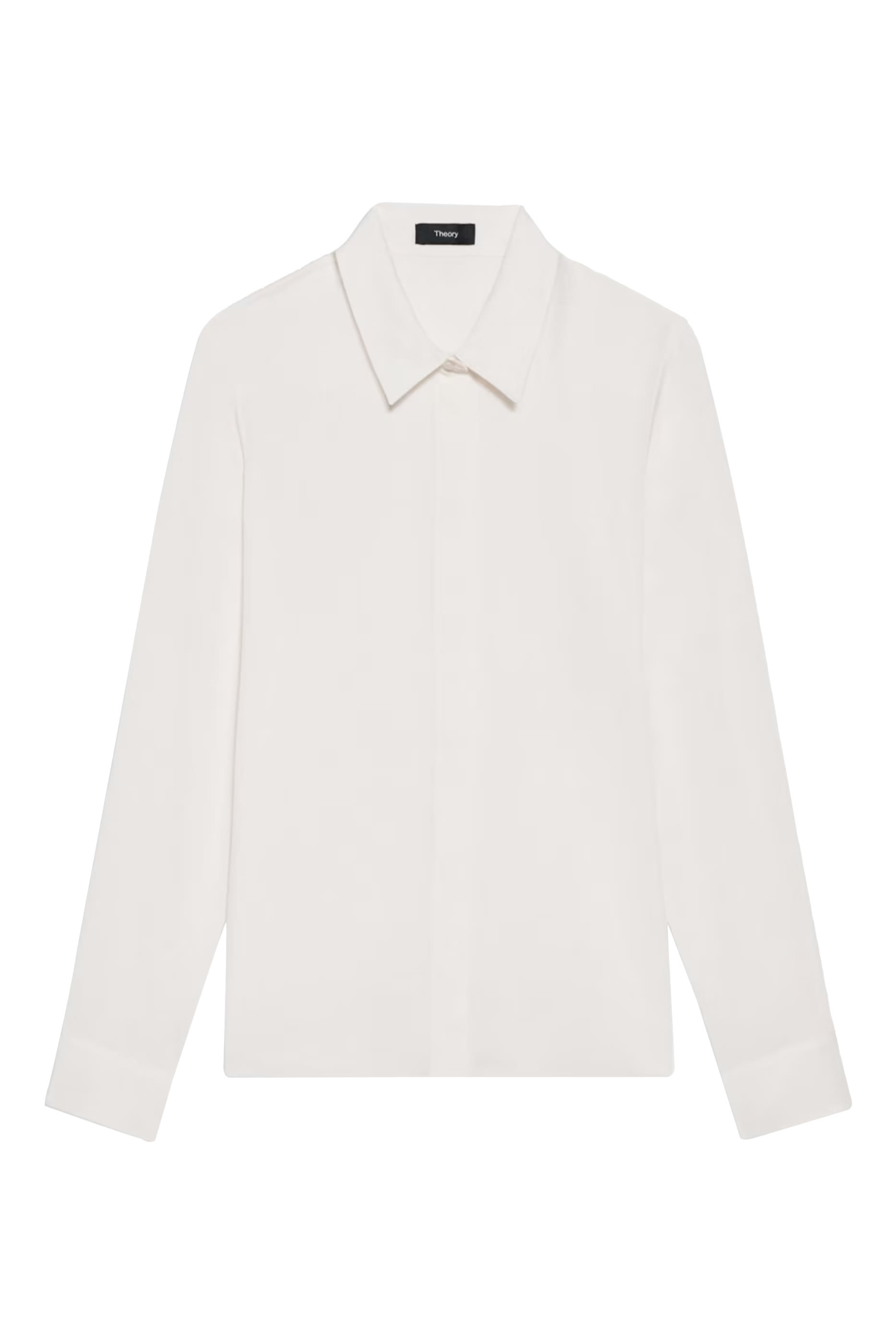 قميص بقصة ضيقة حرير جورجيت