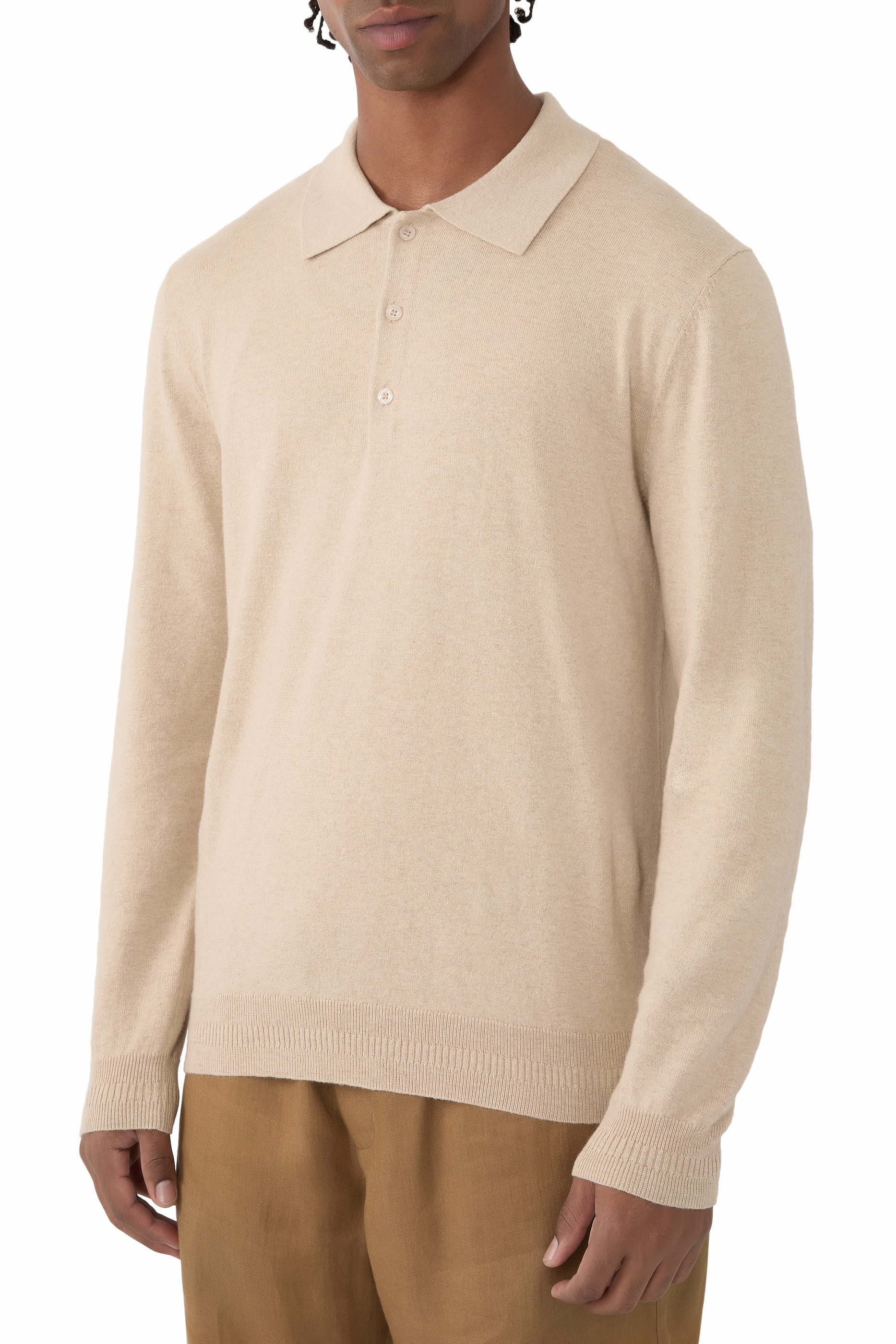 قميص بولو تيو قطن وكشمير