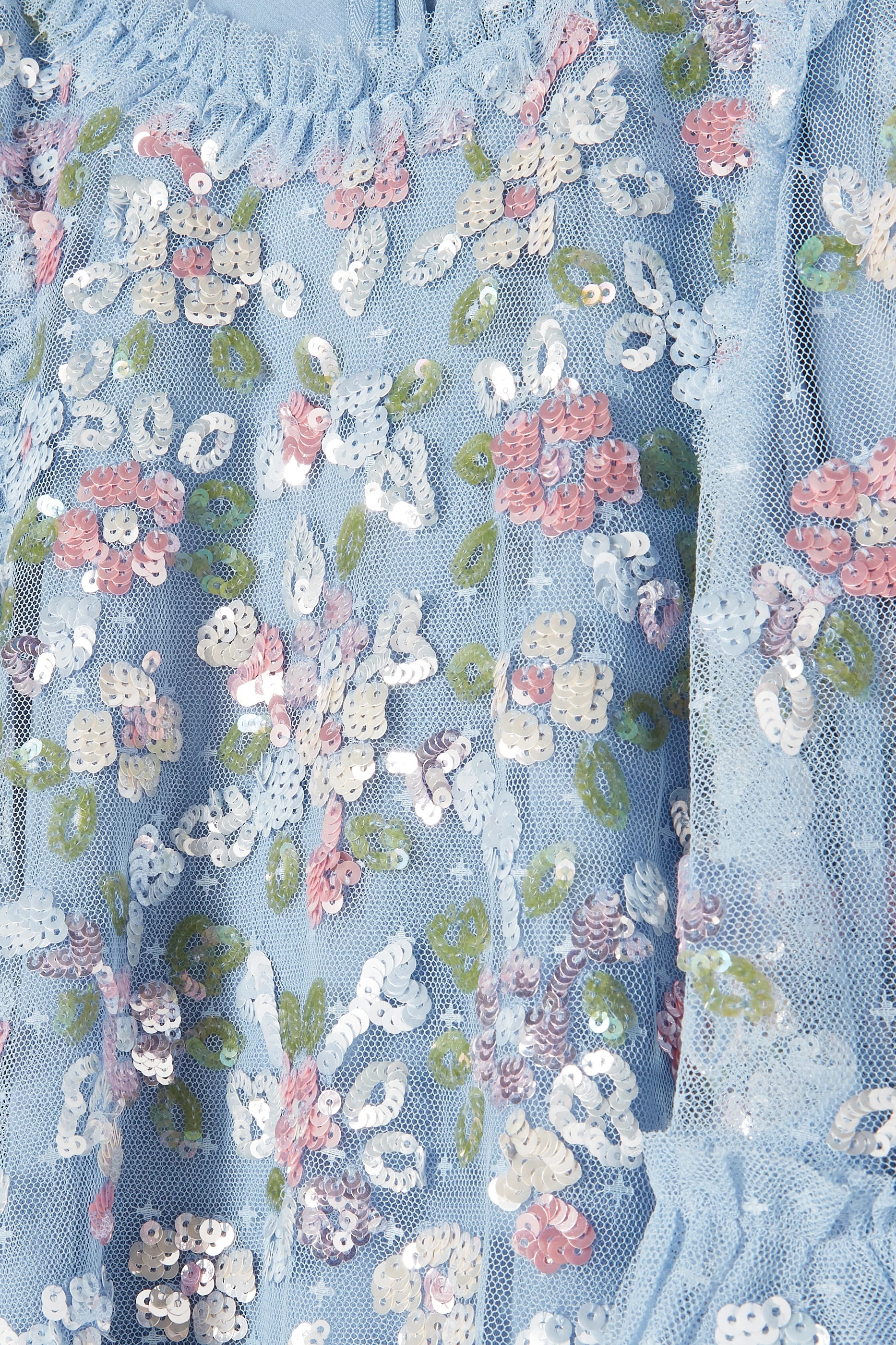 فستان بلوم مطرز بالترتر للأطفال null