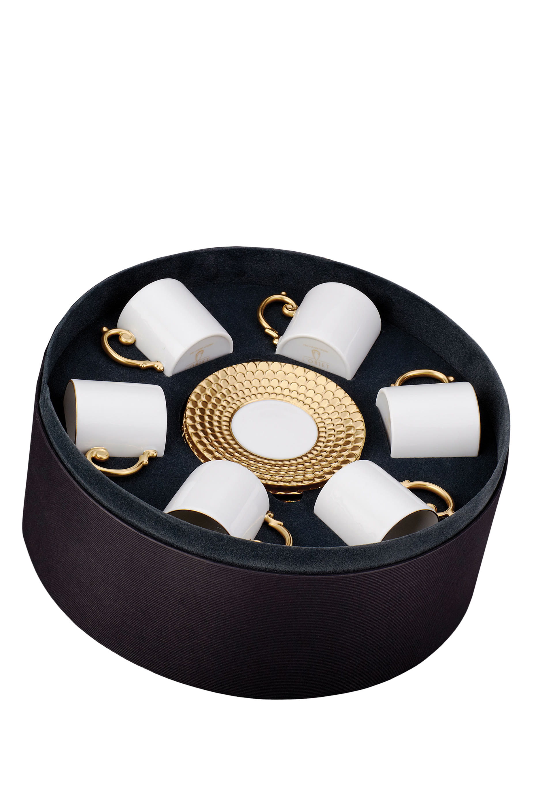 طقم فنجان إسبريسو وطبق ايجه، 6 قطع