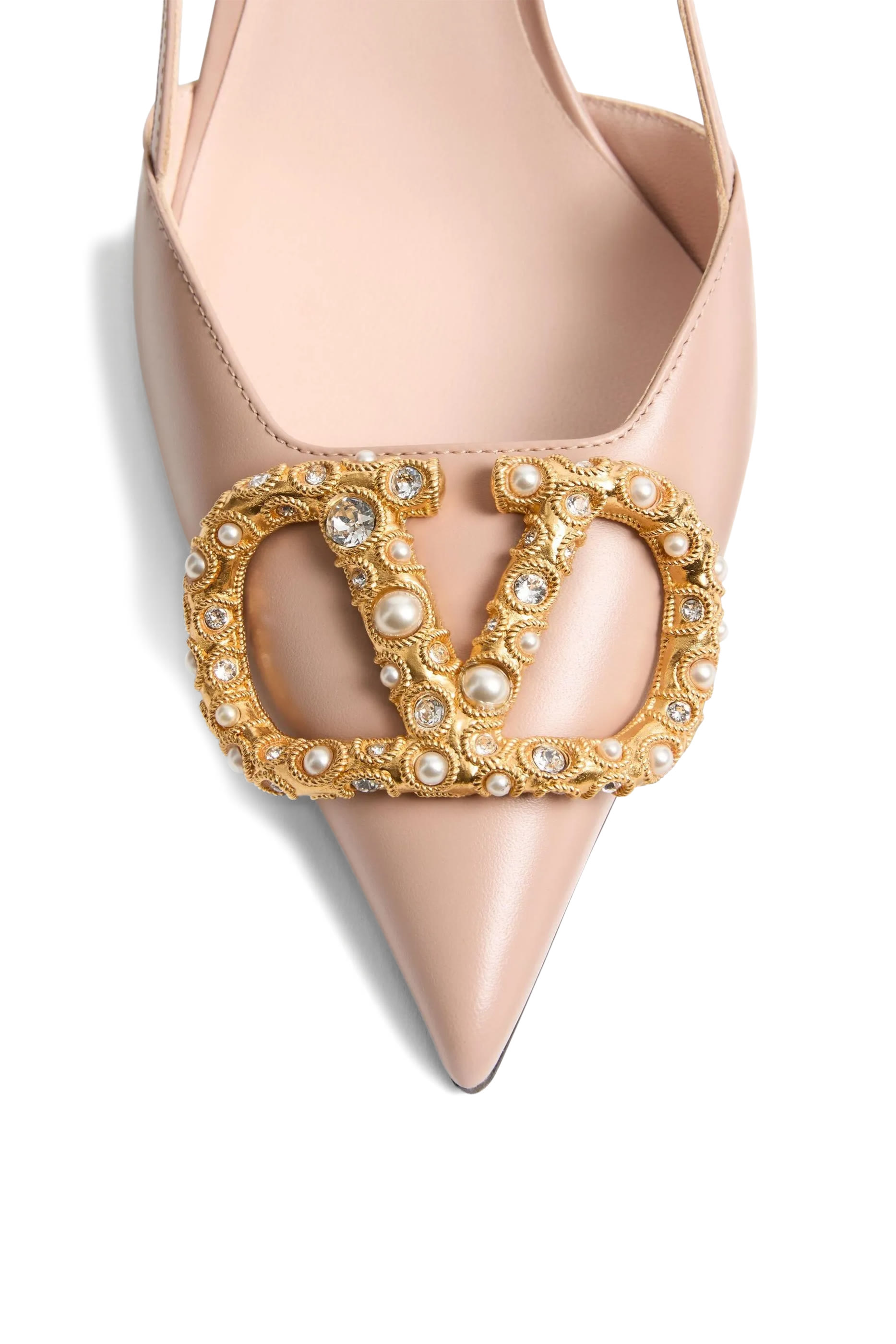 حذاء كلاسيكي 80 بحلي بتصميم شعار الماركة وسير خلفي جلد عجل