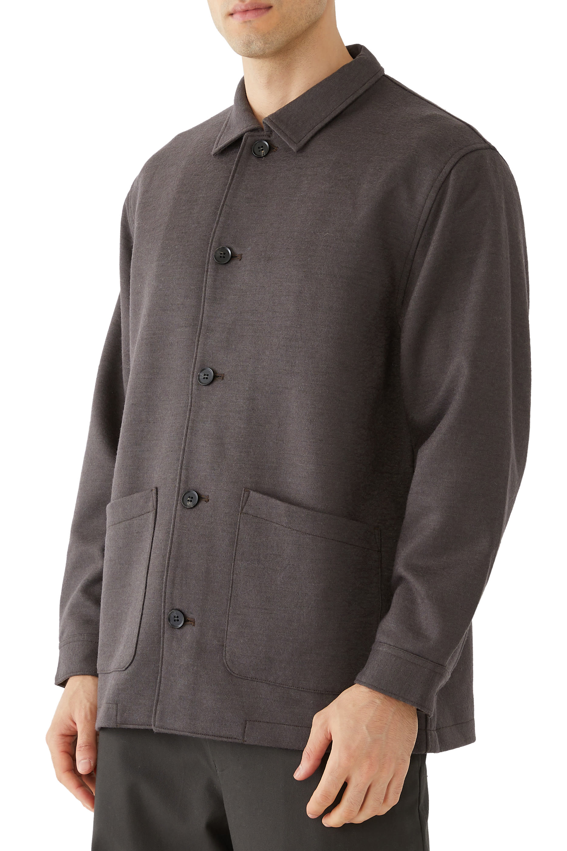 جاكيت بنمط أوفرول صوف