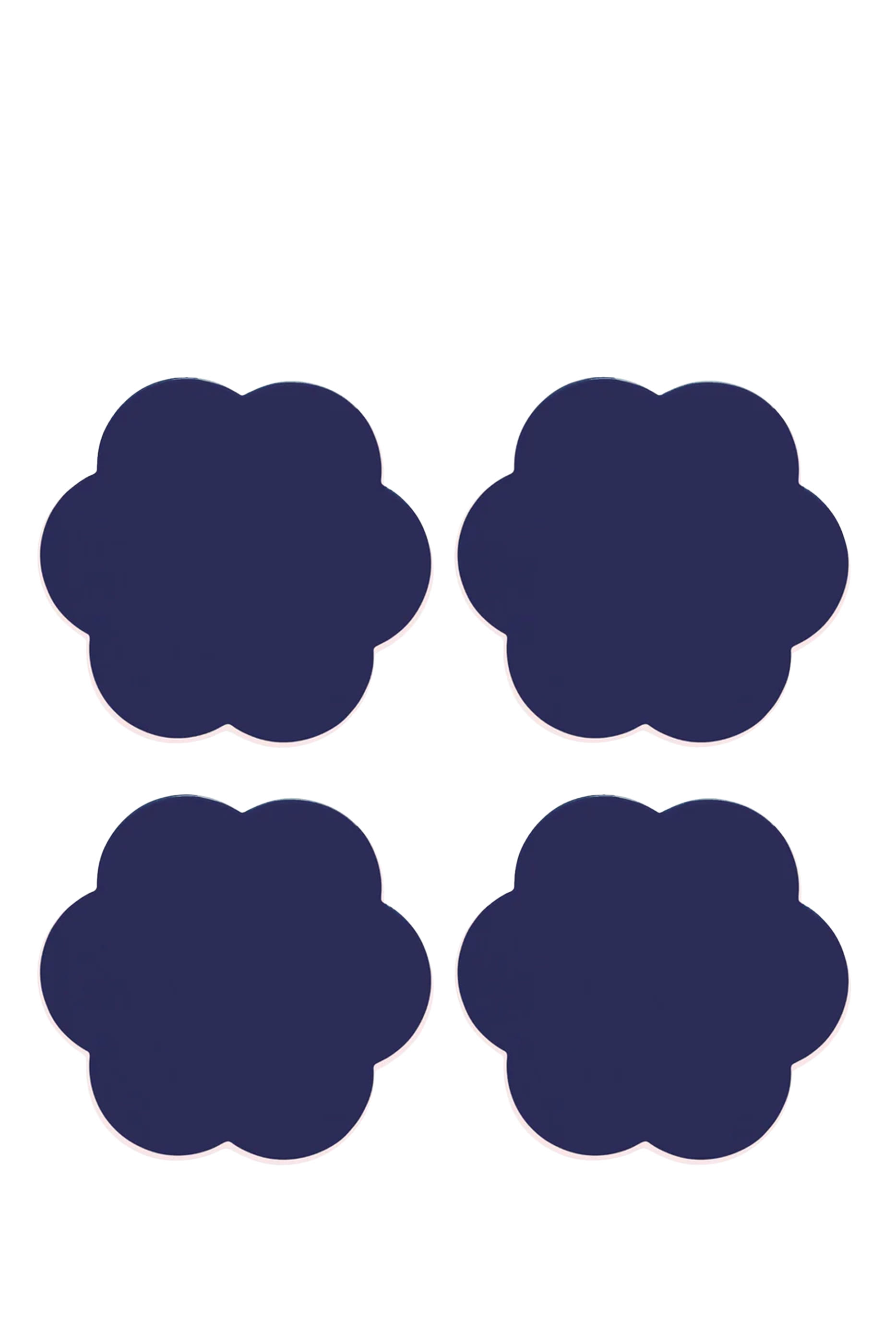 طقم قواعد أكواب بحواف صدفية