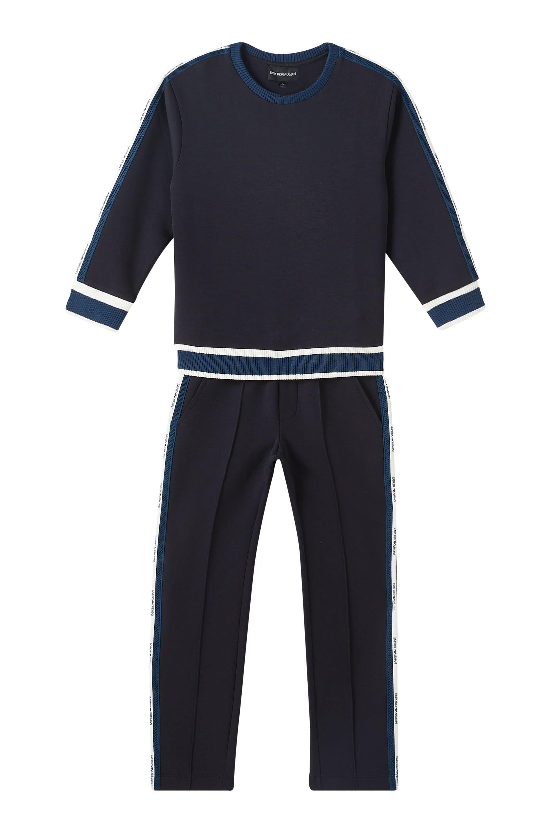 بنطال رياضي بشريط جانبي بشعار الماركة للأطفال