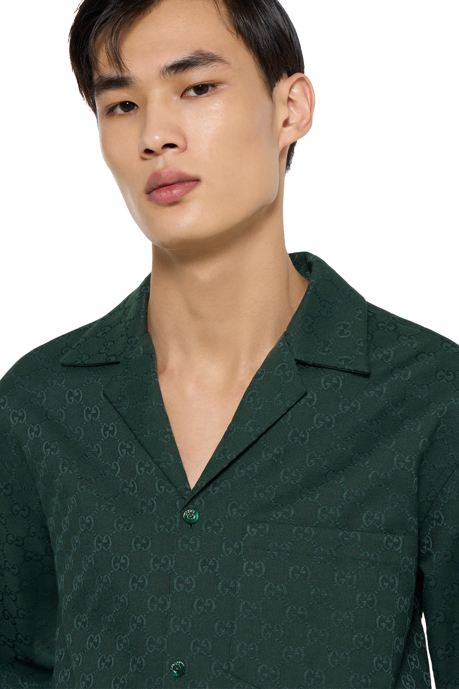 قميص قماش قنب بنقشة حرفي شعار الماركة