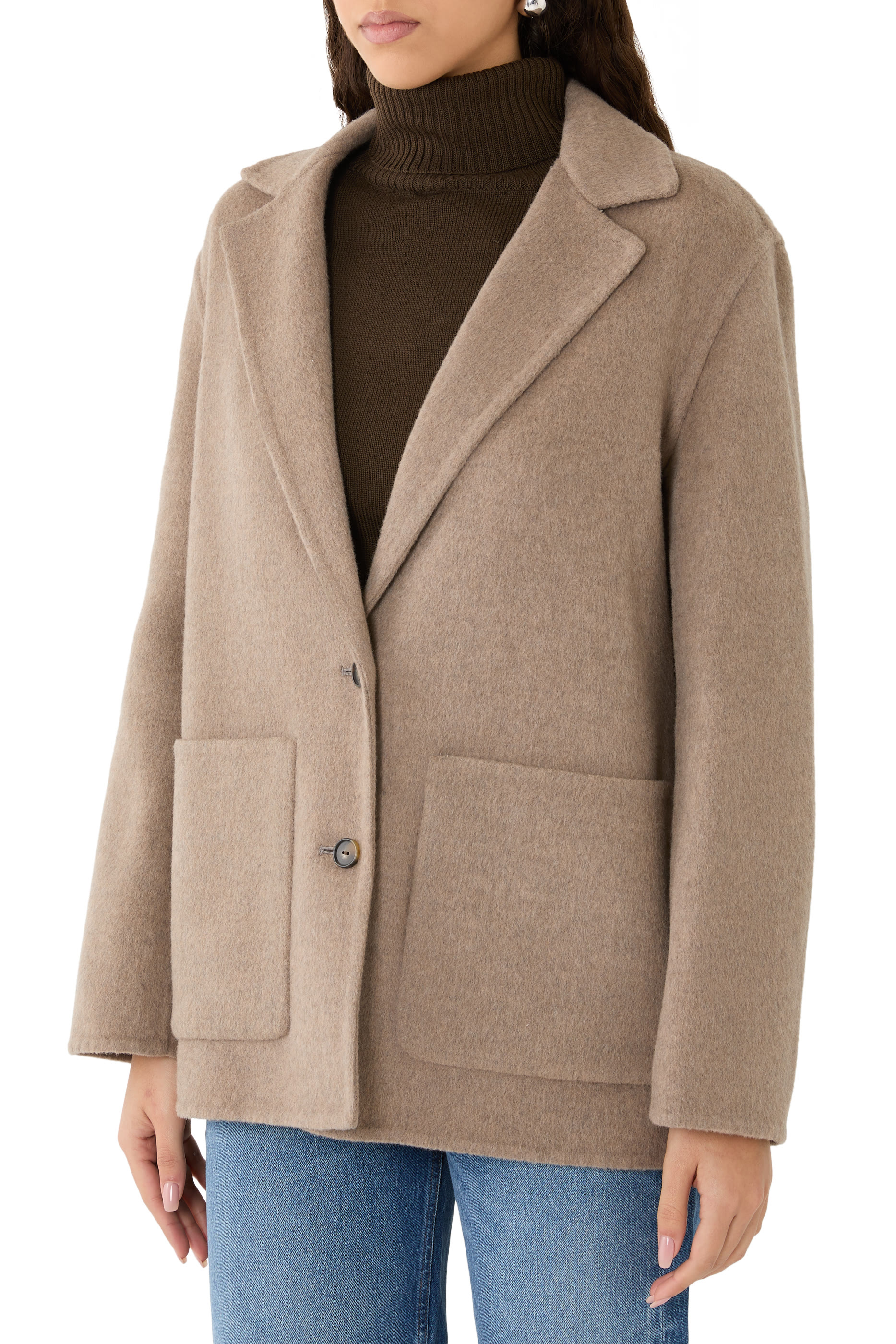 Double-Face Wool & Cashmere-Blend Blazer