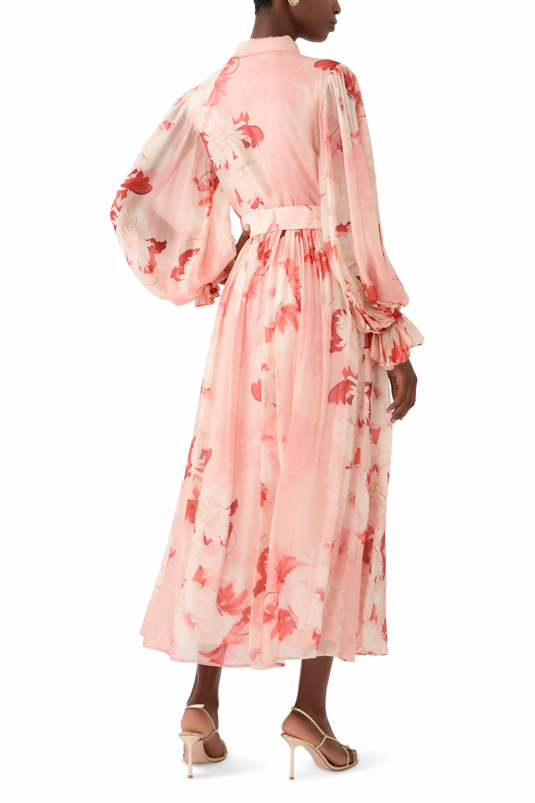 فستان كاسي متوسط الطول برباط عند العنق