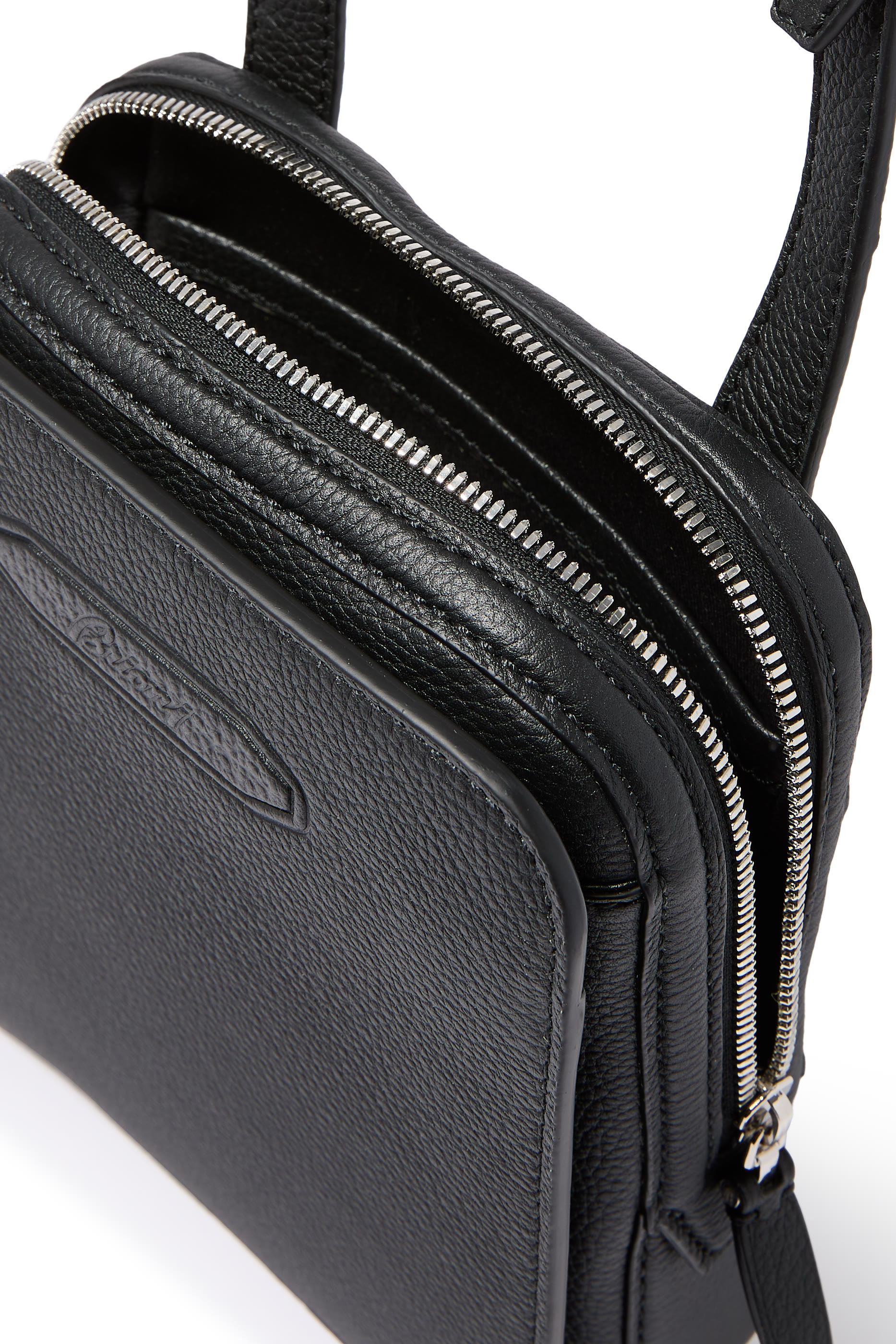 حقيبة مسنجر جلد بارز الملمس