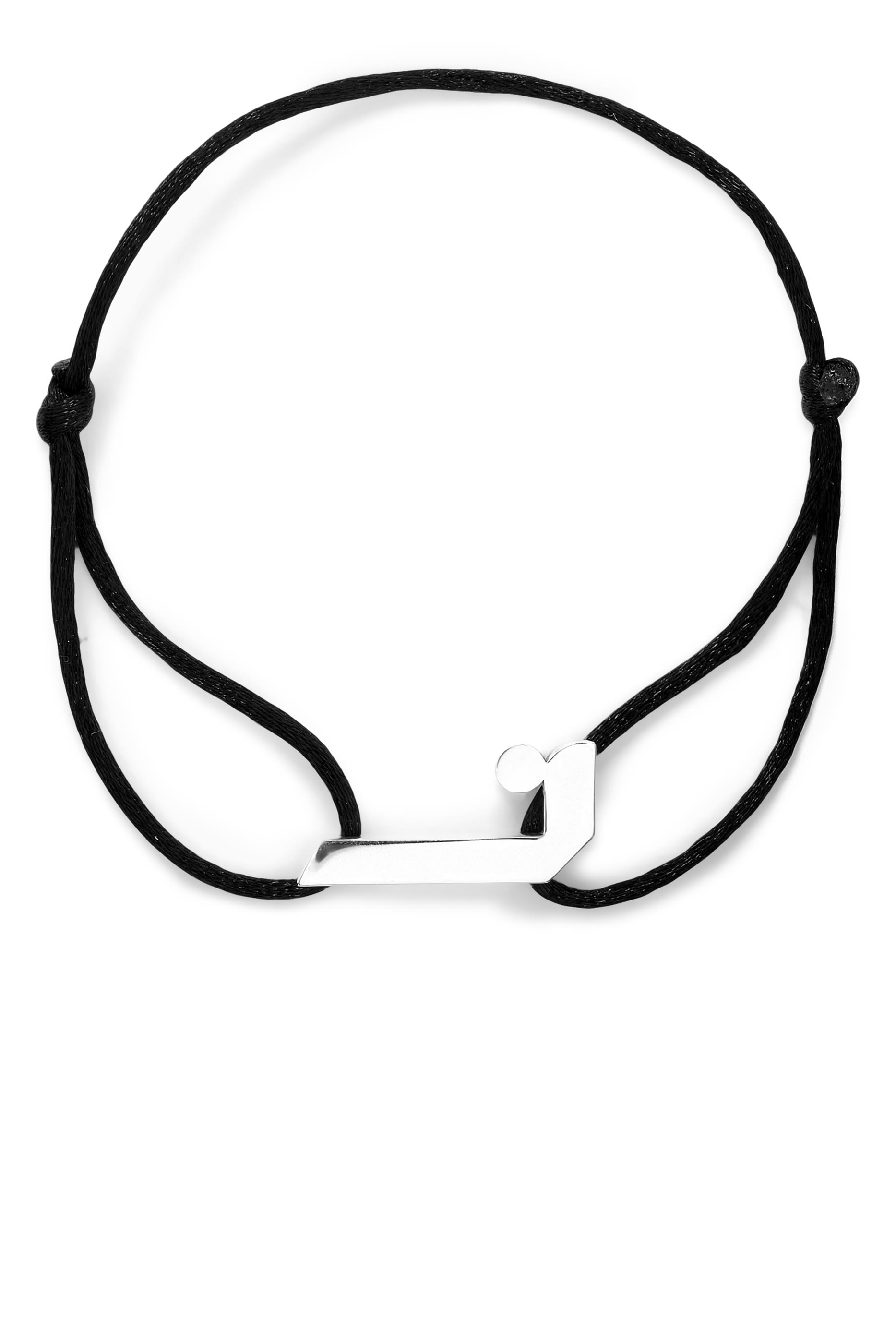 سوار مزين بحلية بتصميم حرف ن، فضة استرلينية