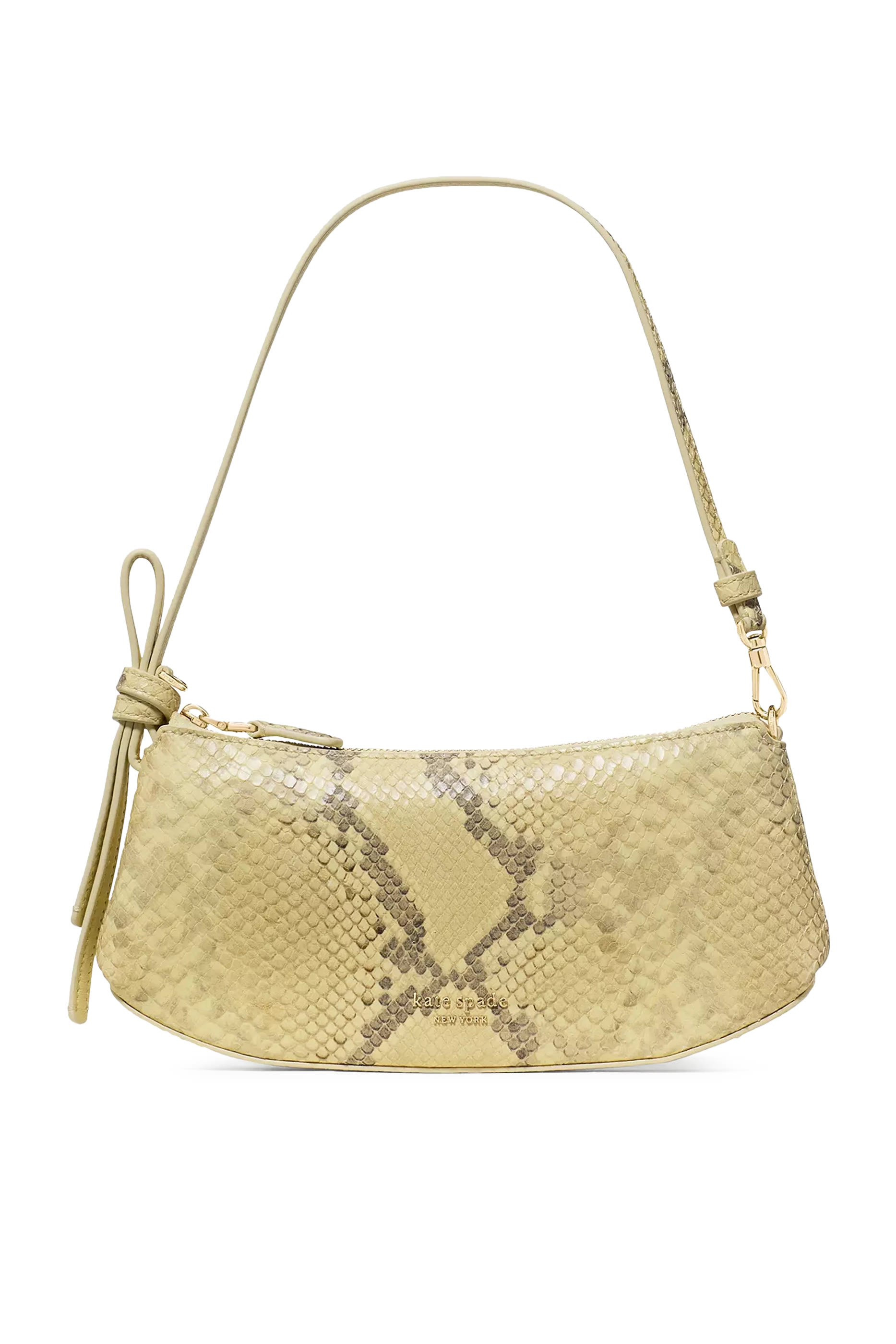 Loop Snake Embossed Pochette Bag