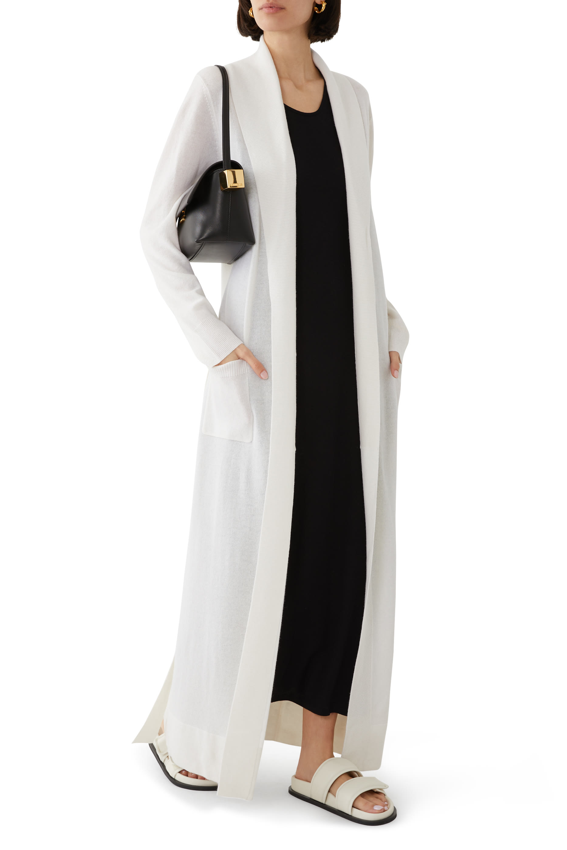 فستان مايرون طويل بلا أكمام null