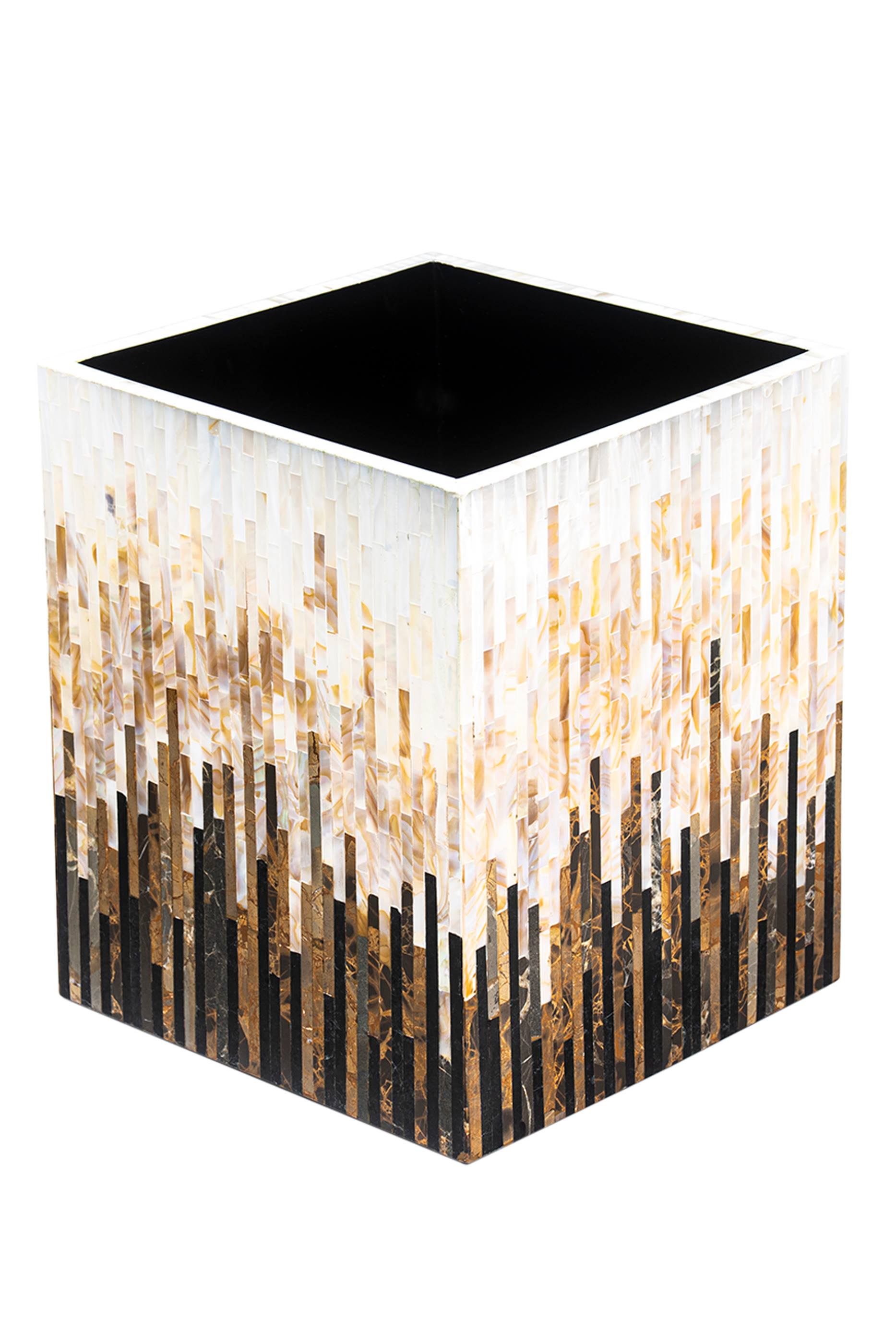 Black Stone Waste Bin