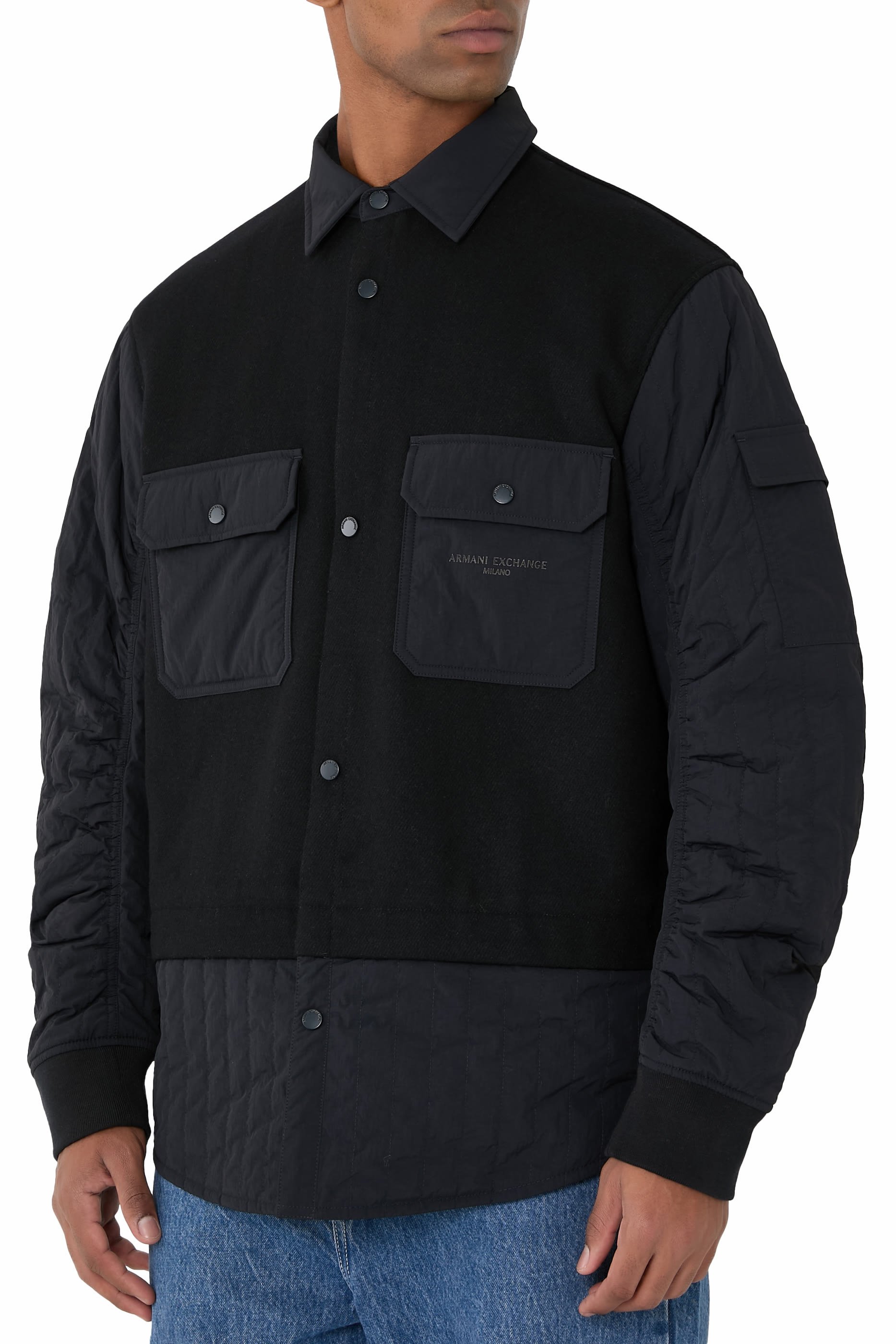 جاكيت فضفاض بتصميم جامعي بجيبين أماميين