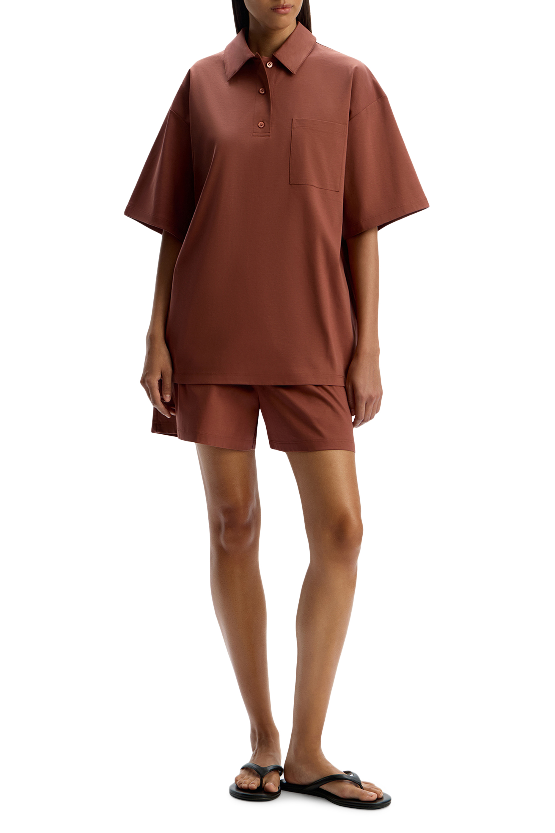 قميص بولو قطن ممرسر