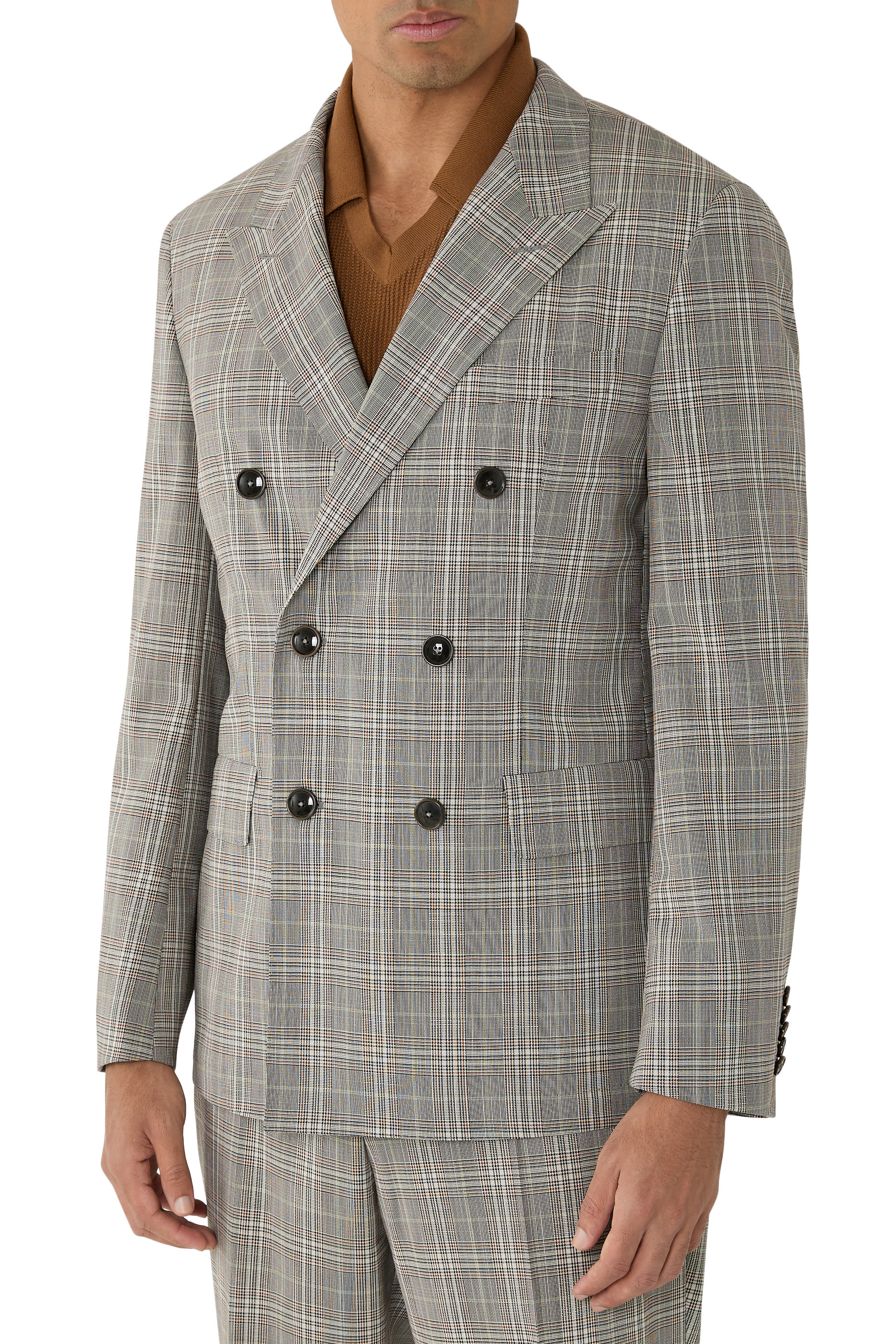 Checked Slim-Fit Jacket