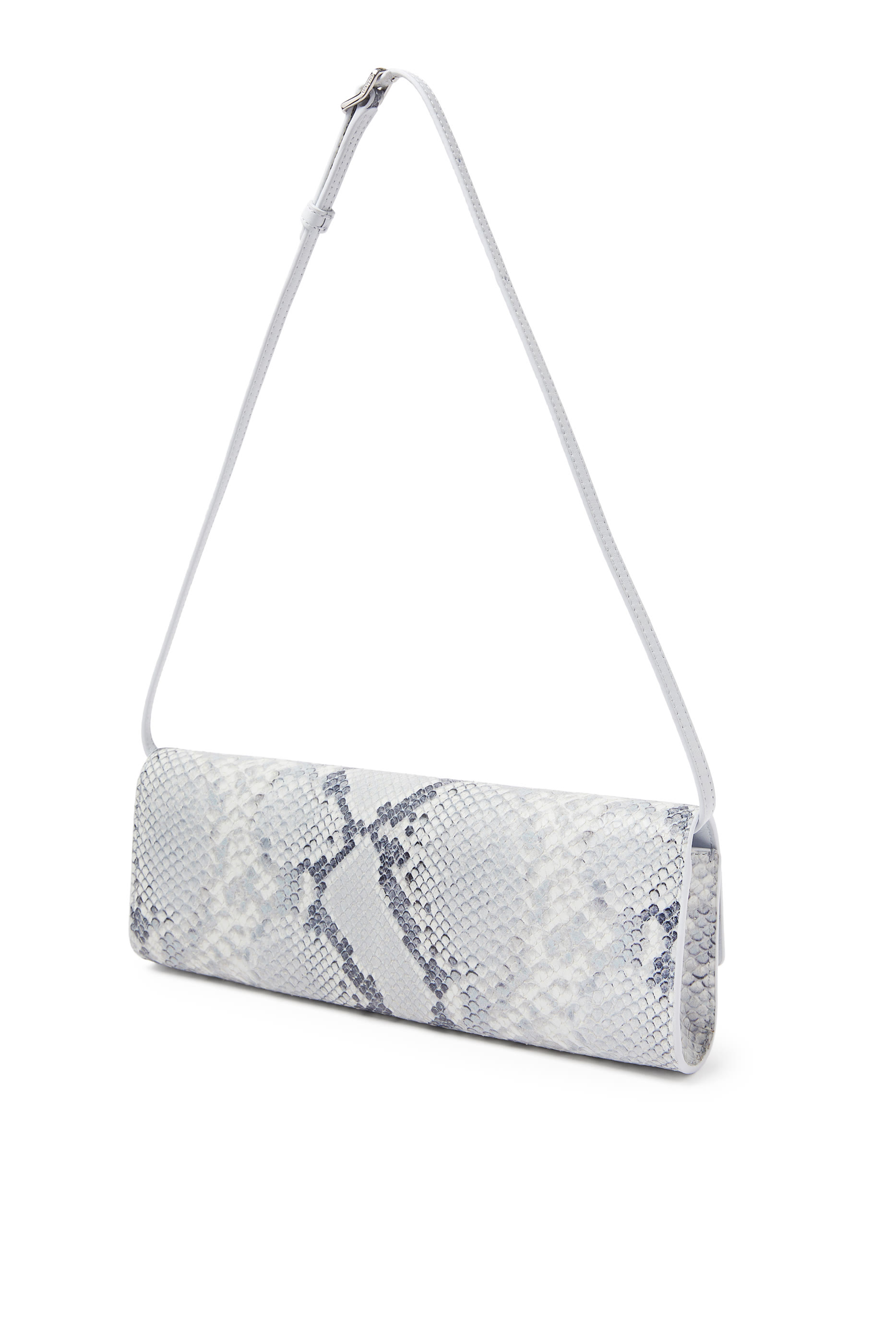 حقيبة كتف ديكو صغيرة جلد ناعم بنقشة جلد الثعبان