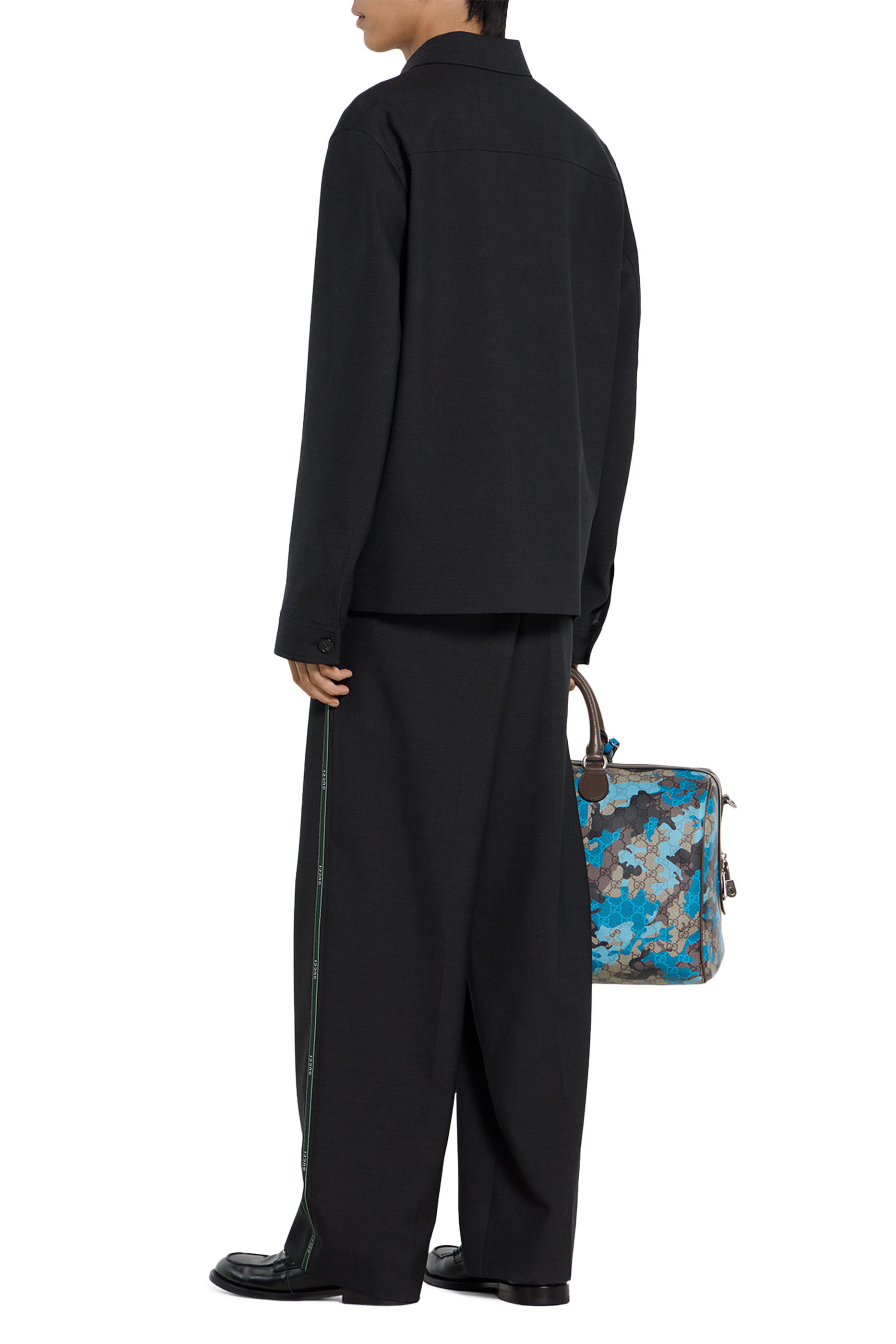 جاكيت صوف بنسيج مضلع