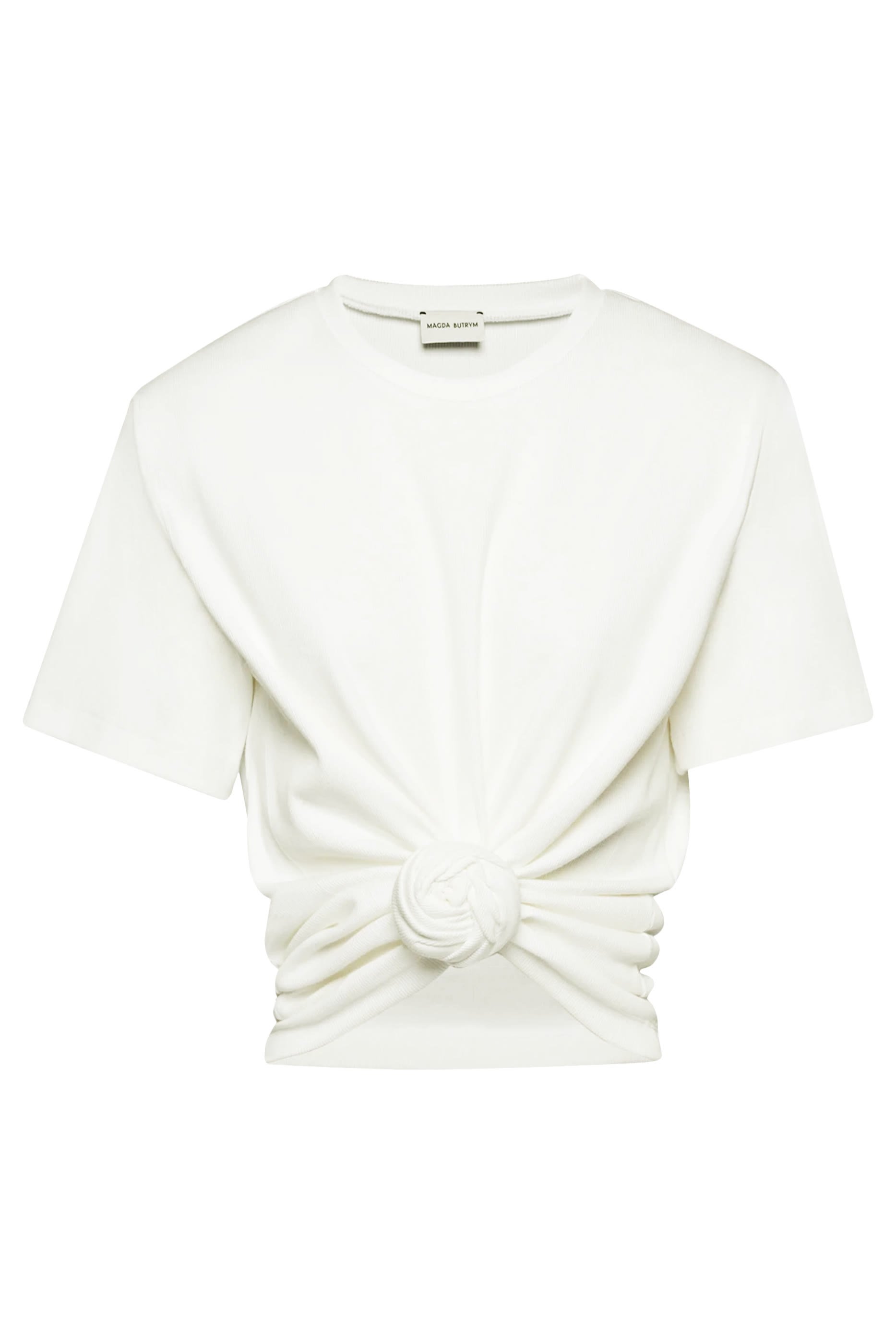 تيشيرت بعقدة نسيج مضلع