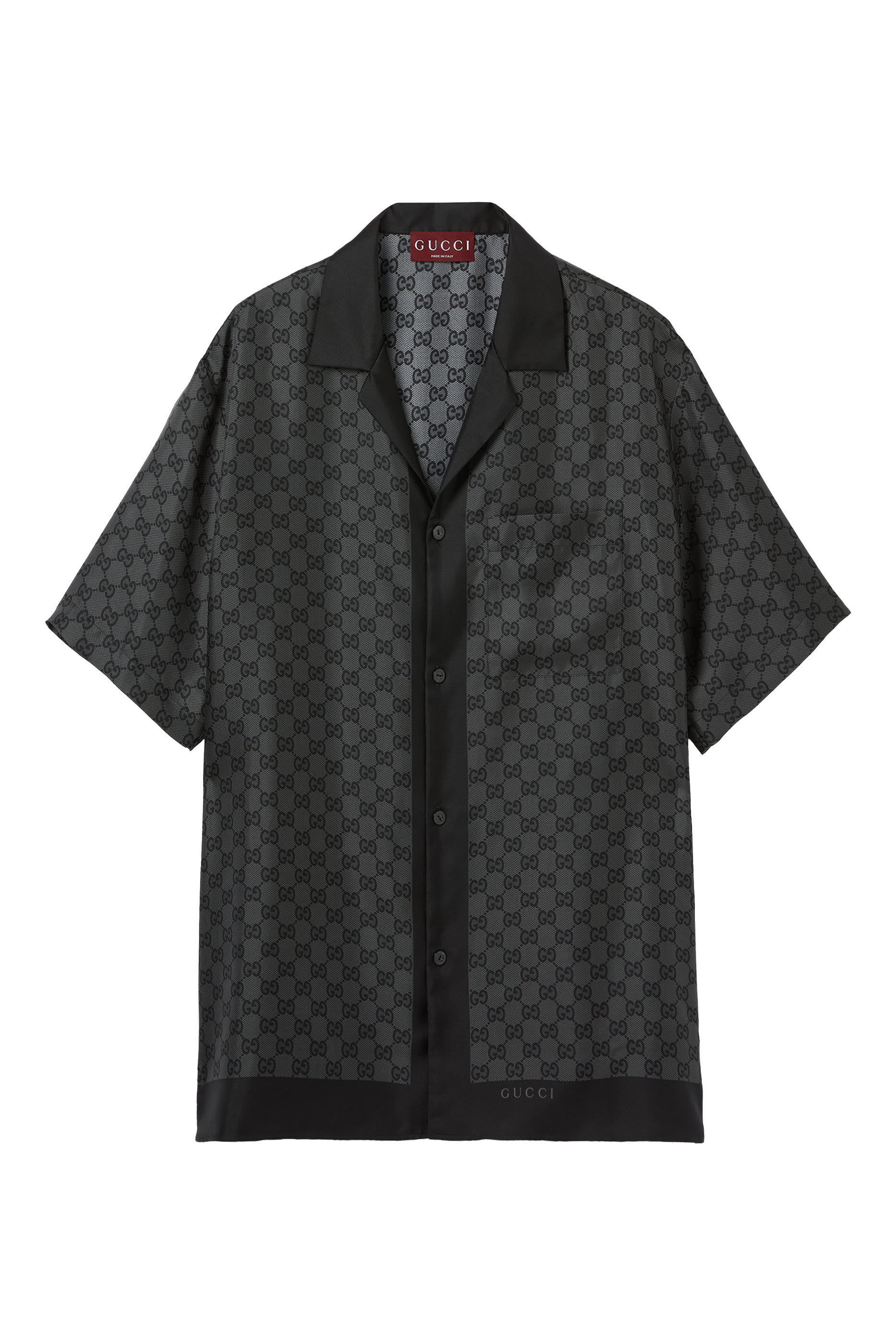 Silk Twill Bowling Shirt 