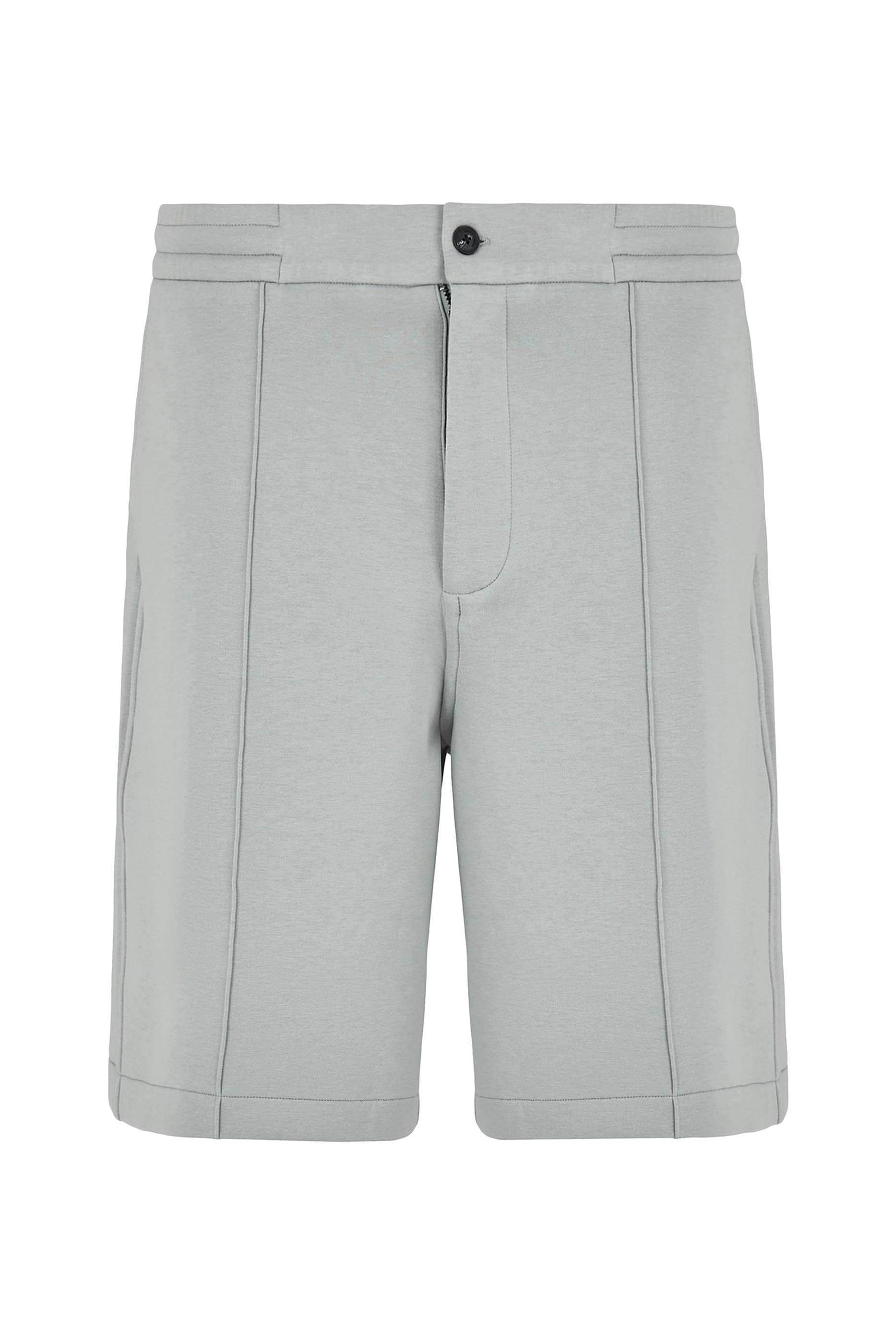 شورت بحزام خصر مطاطي جيرسيه مزدوج