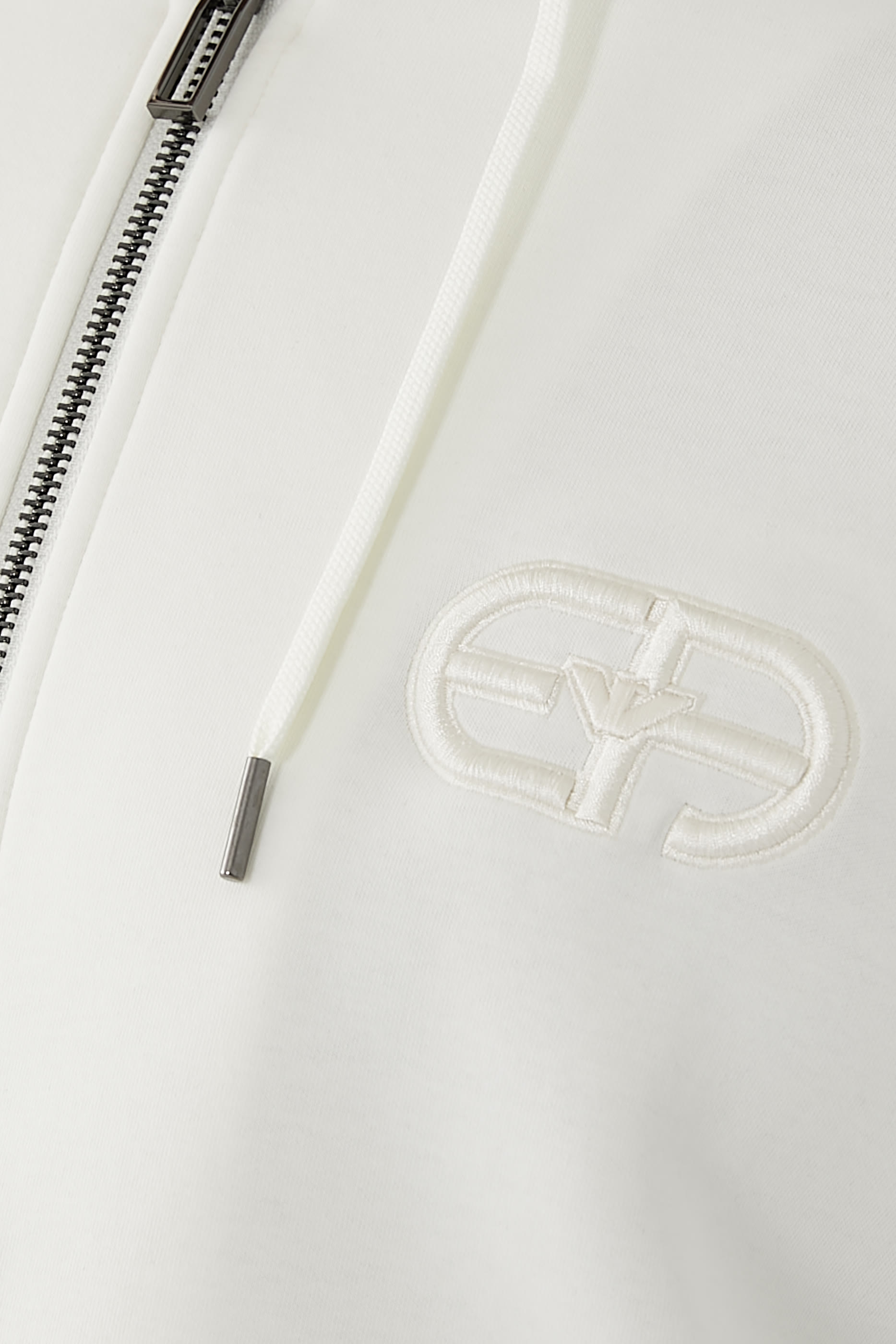 سويت شيرت بغطاء رأس وسحاب جيرسيه مزدوج