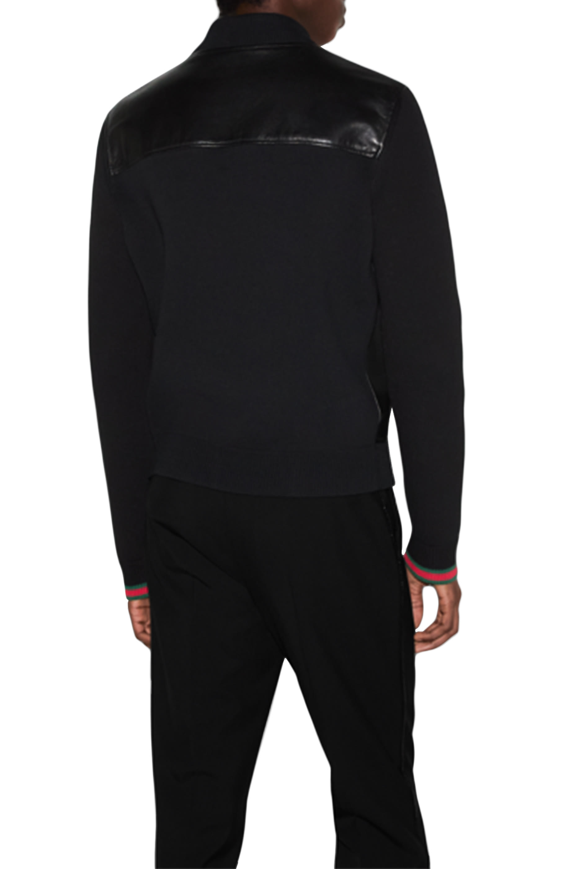 جاكيت بومبر جلد نابا ونسيج