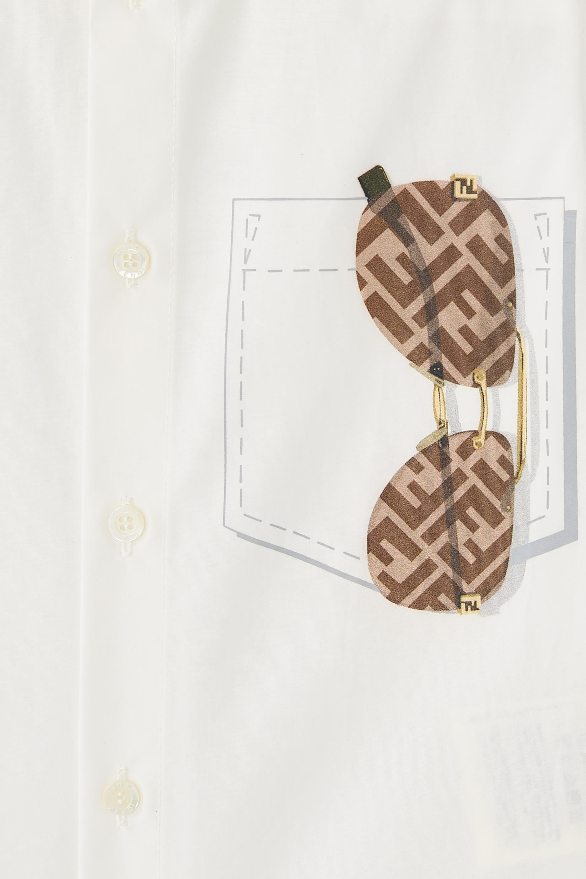 قميص بطبعة نظارات للأطفال