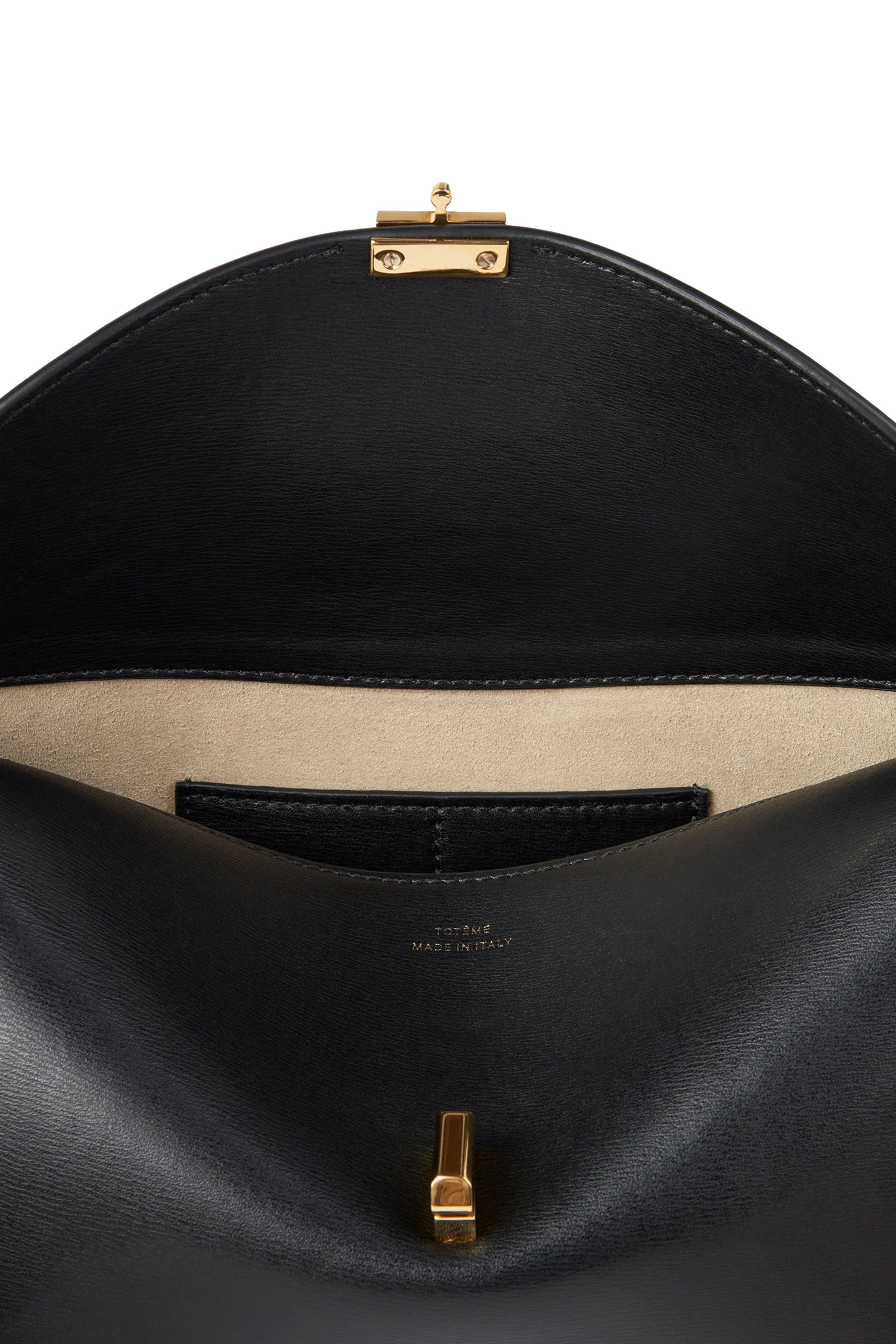 T-Lock Leather Clutch Bag