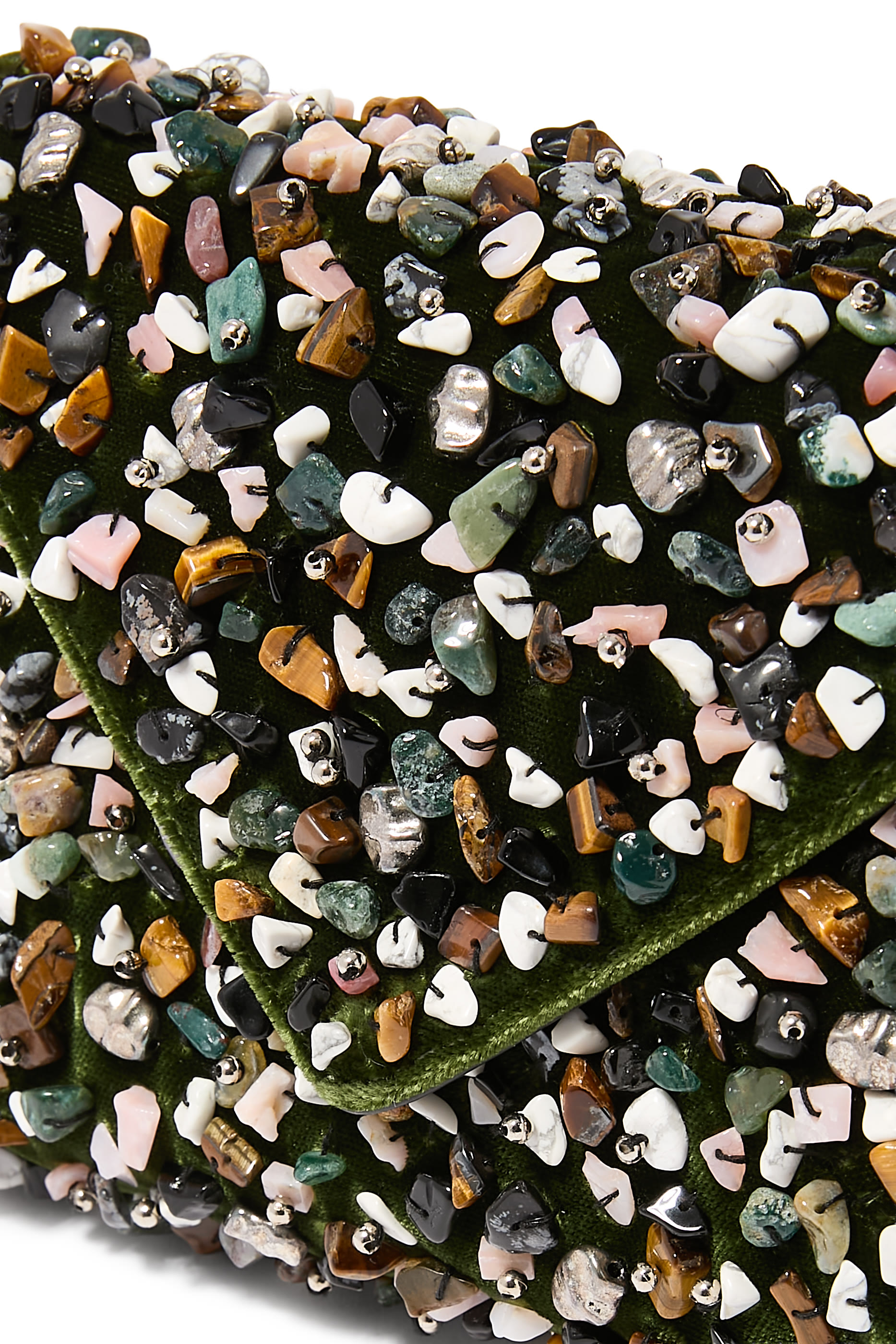 حقيبة كلاتش أنفلوب مزينة بأحجار