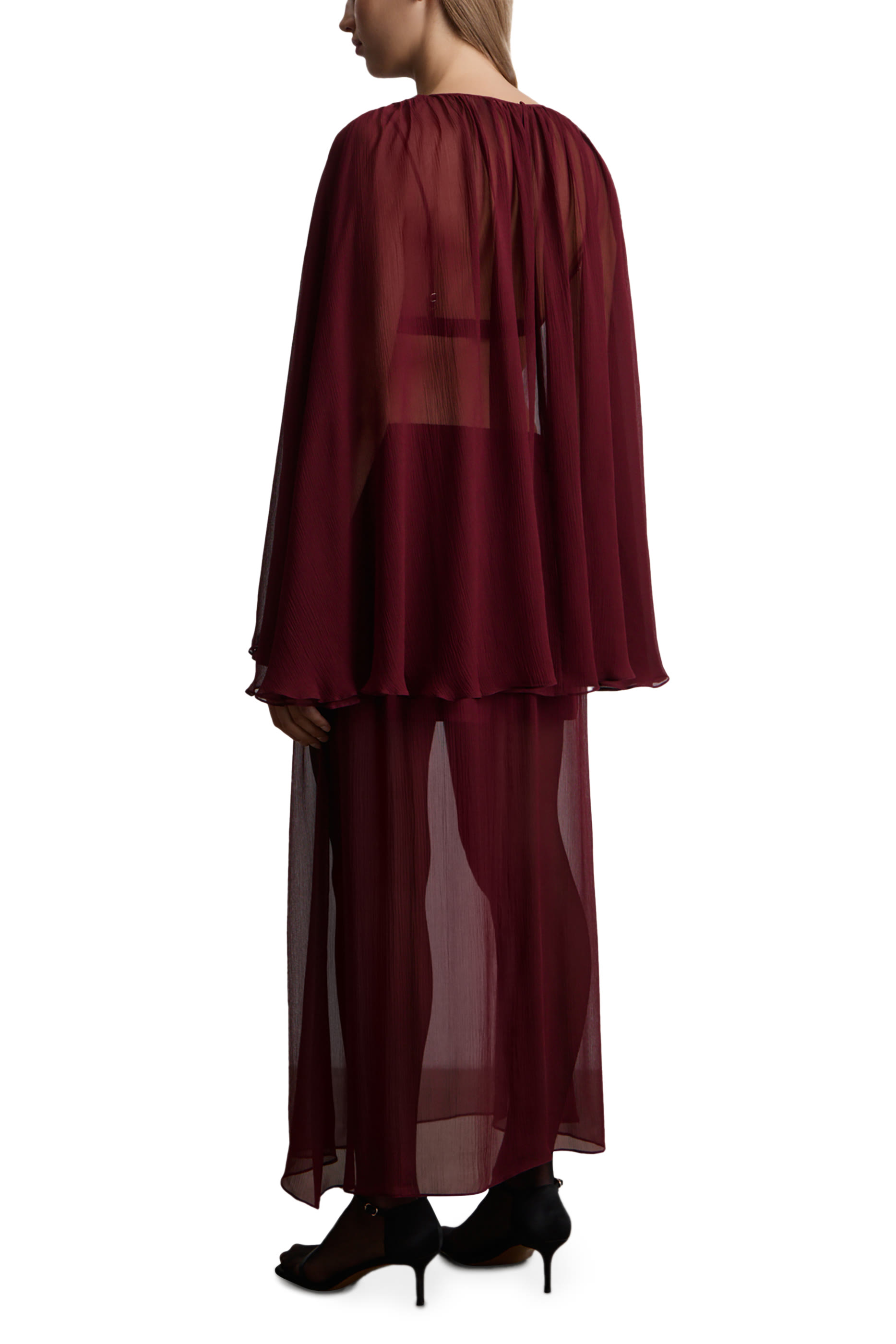 تنورة شيفون حرير