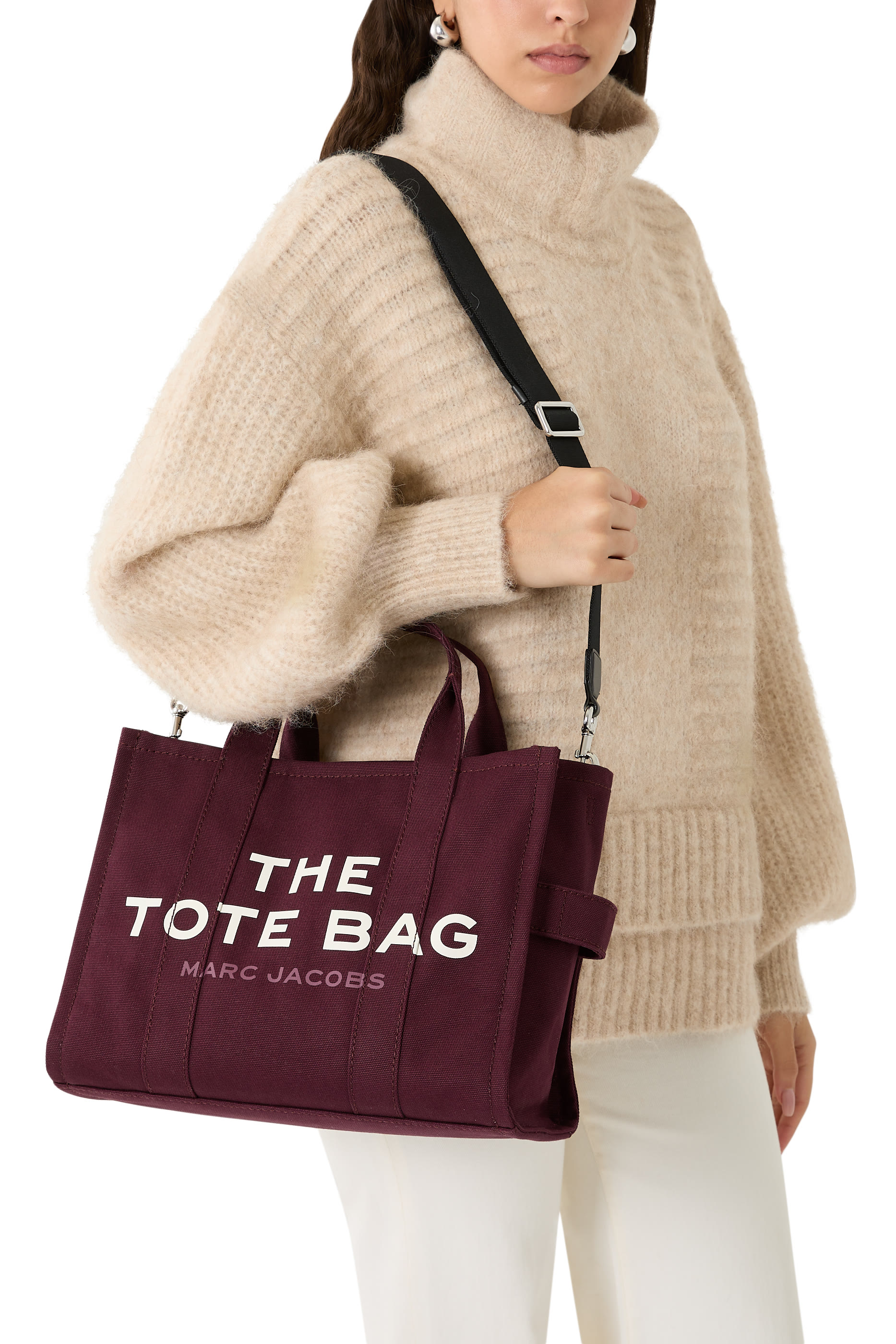 حقيبة يد متوسطة قماش قنب