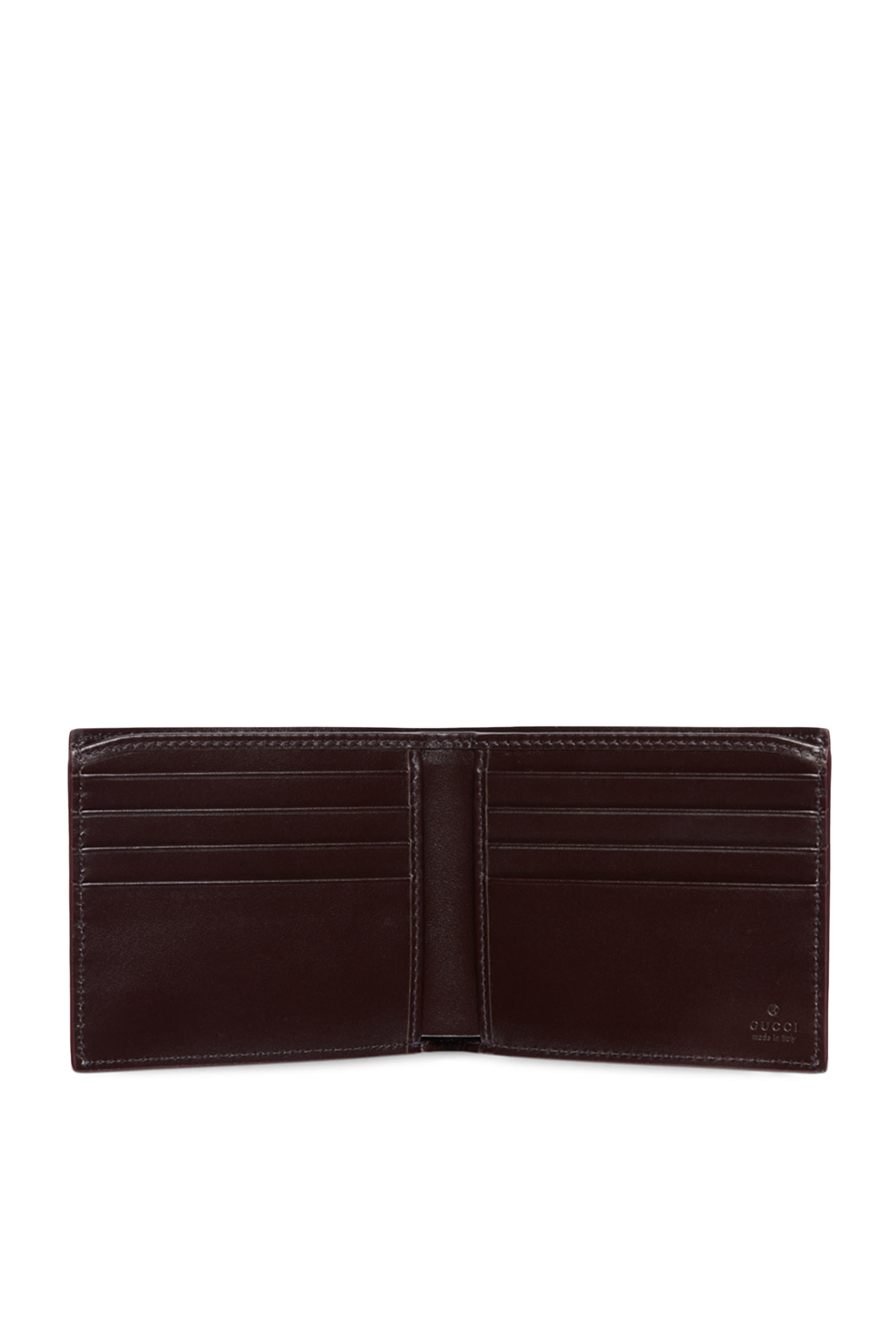 محفظة بتصميم ثنائي الطي بنقشة حرفي شعار الماركة