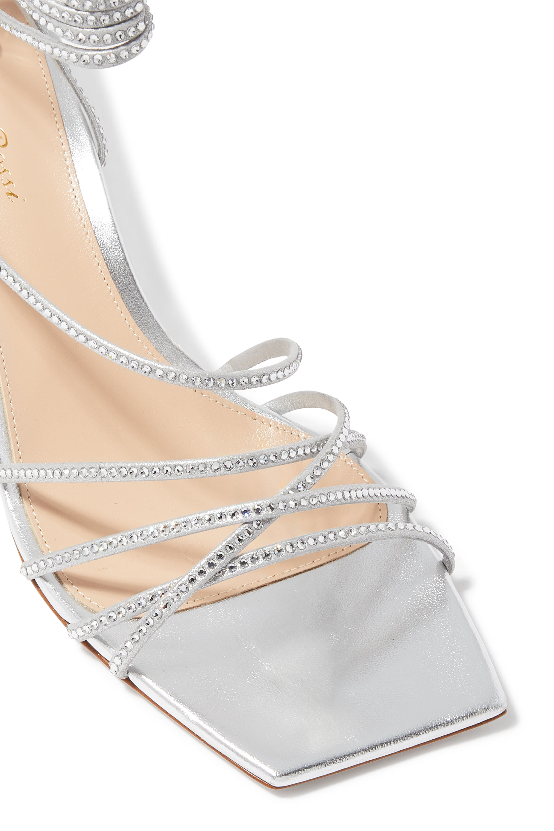 صندل 70 بسير مرصع بالكريستال جلد