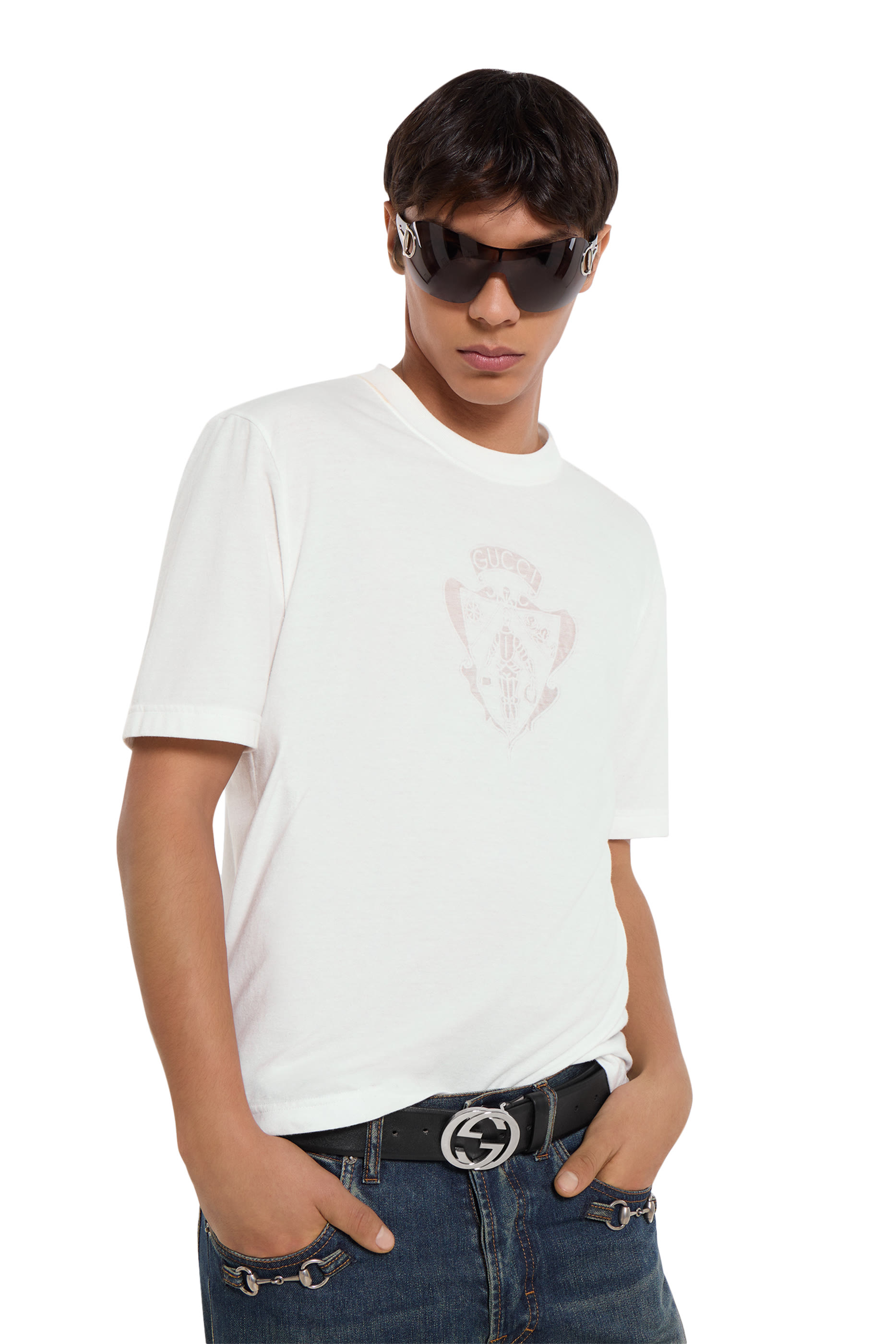 تيشيرت بتفاصيل ديفوريه قطن جيرسيه