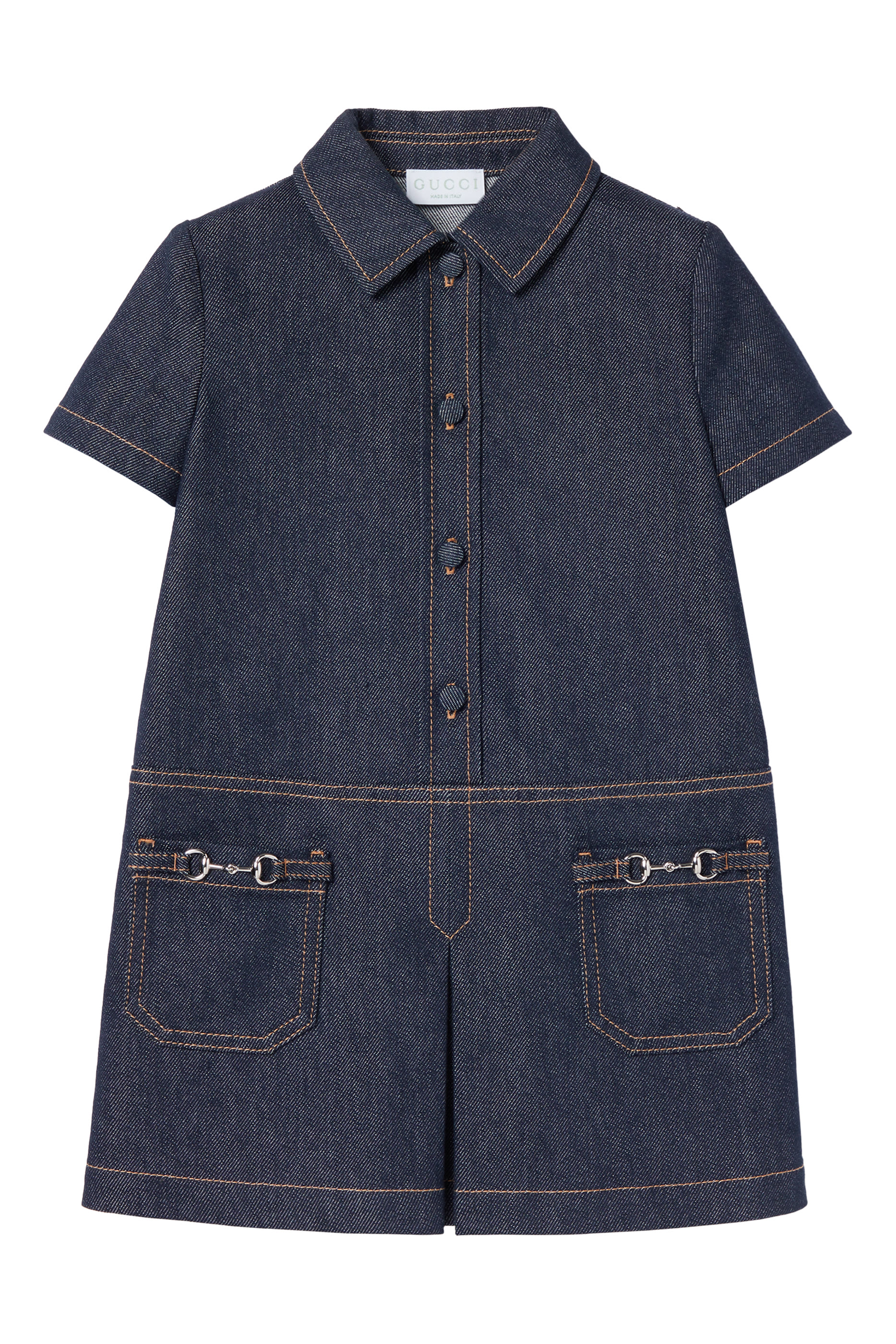 Kids Denim Dress with Horsebit