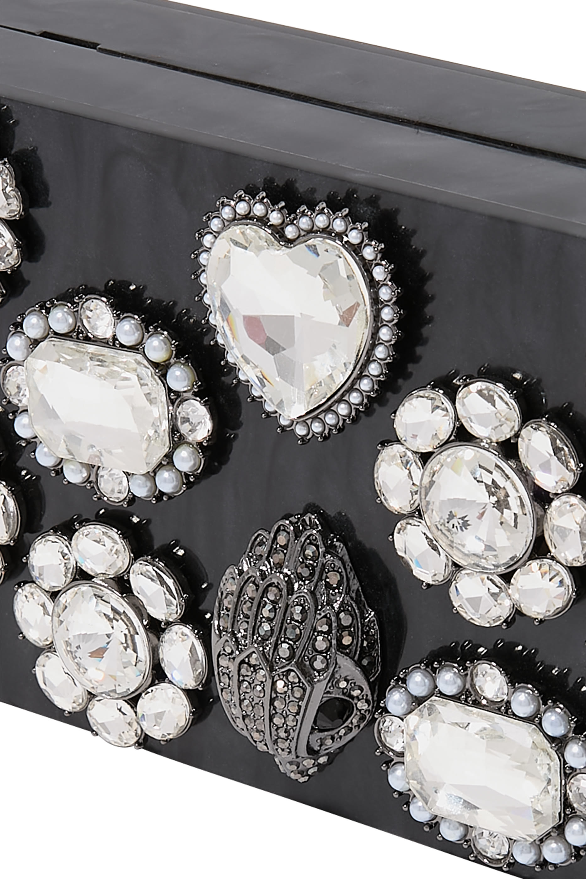 كلاتش بتصميم مربع مزين بكريستال