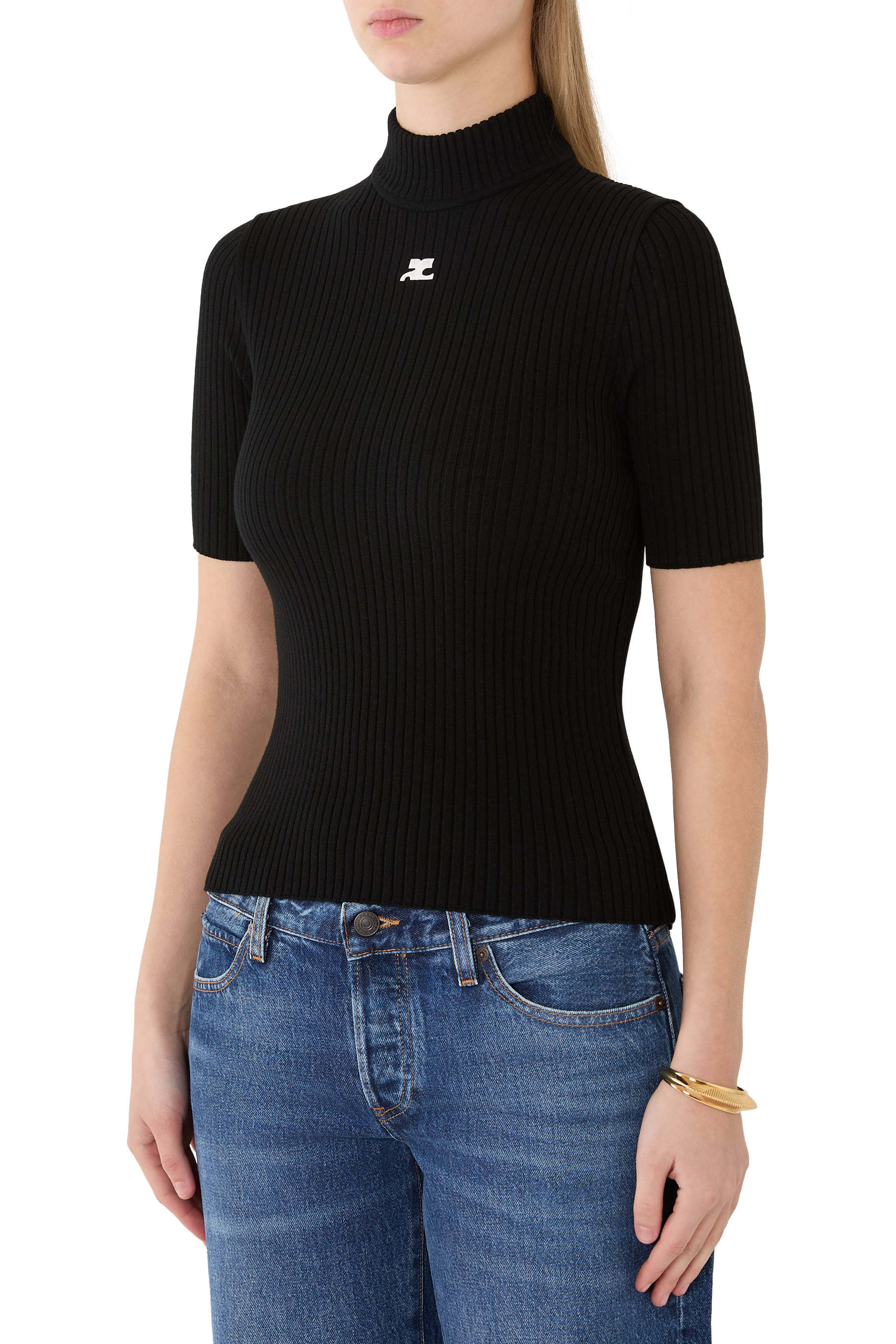 كنزة ري إيديشن نسيج مضلع