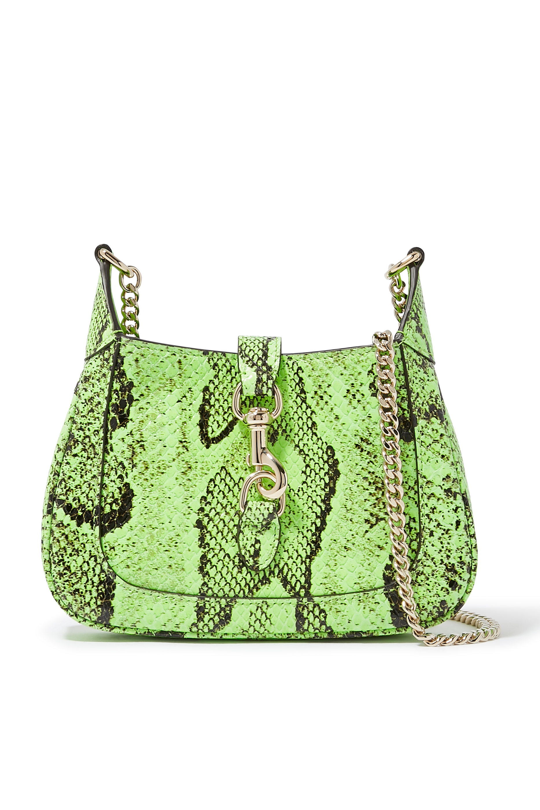 حقيبة كتف جاكي نوتي صغيرة بنقشة جلد الثعبان