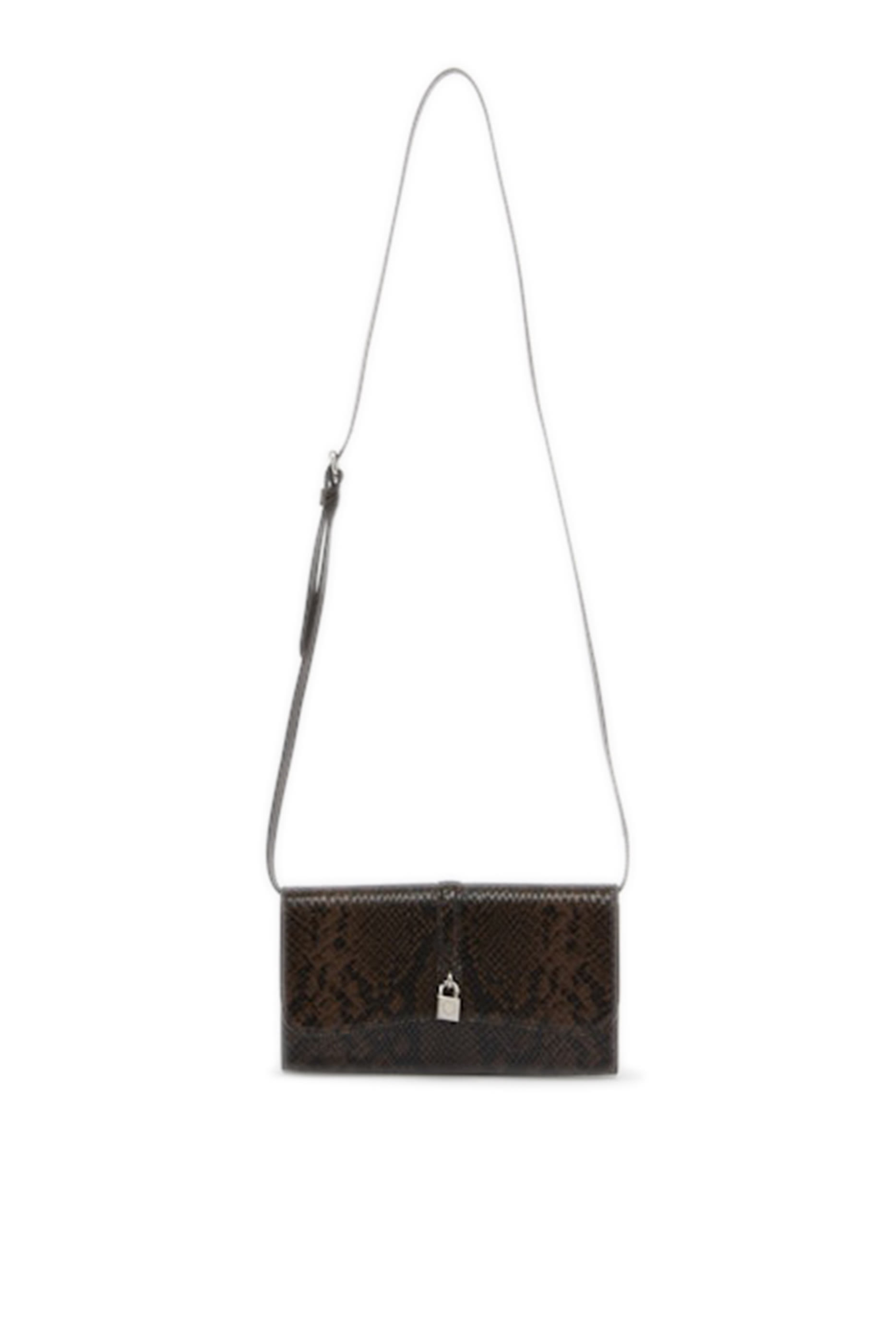 محفظة رايدر بنقشة جلد الأفعى بحمالة