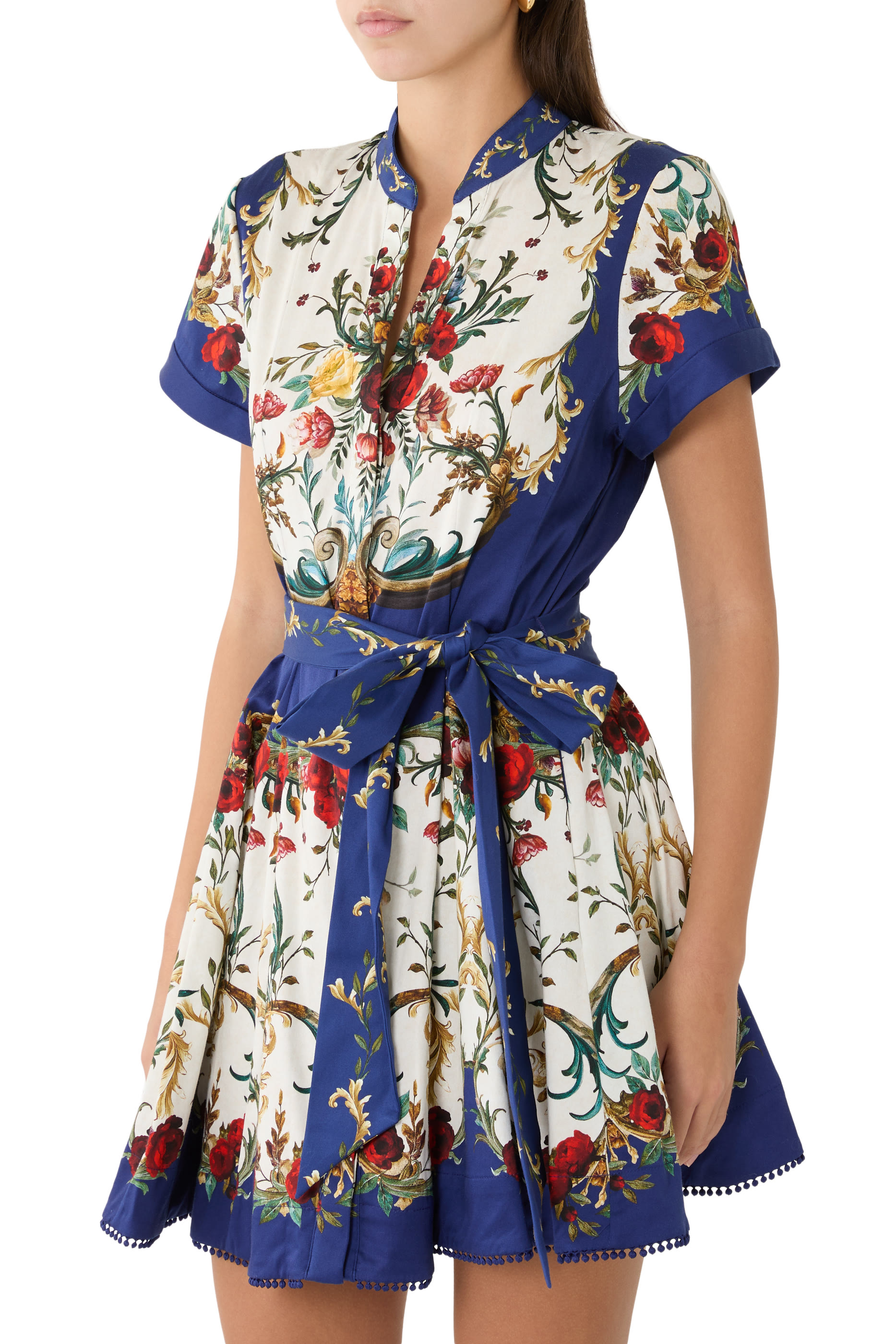 فستان لوسي قصير بنمط قميص