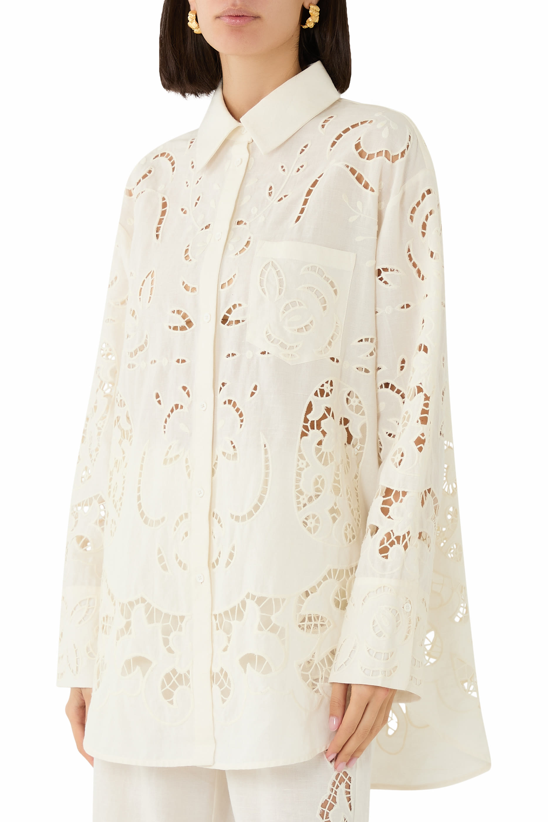 قميص فاينلي أيليت بصف أزرار وقصة فضفاضة