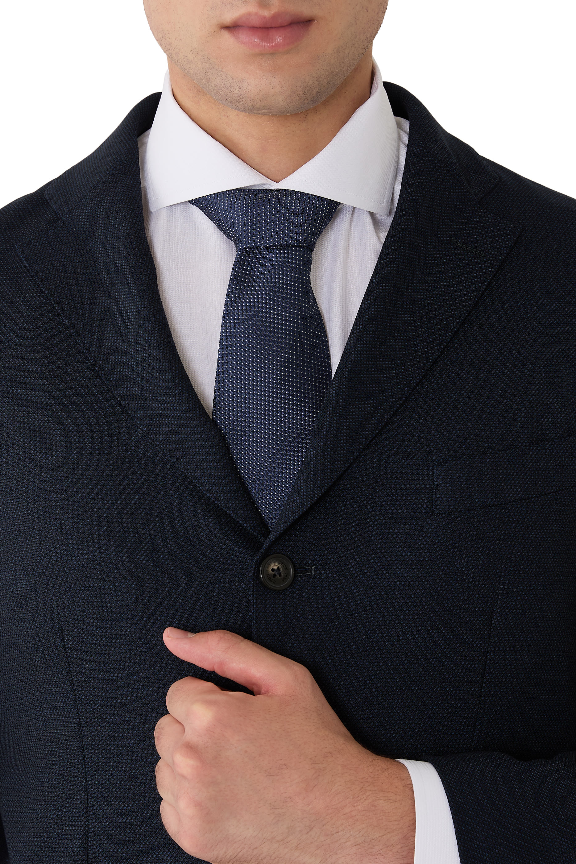 ربطة عنق بنقشة نقاط نسيج حرير 