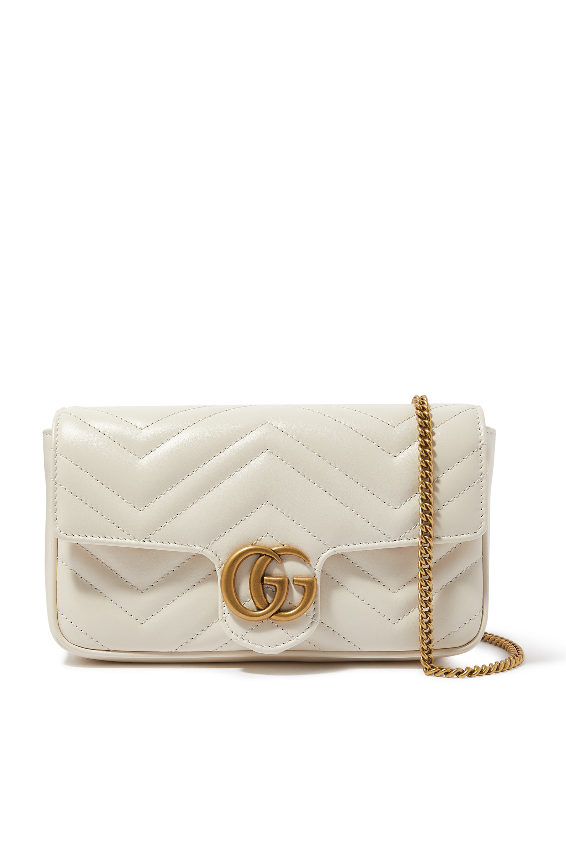 GG Marmont Mini Card Case Chain Wallet