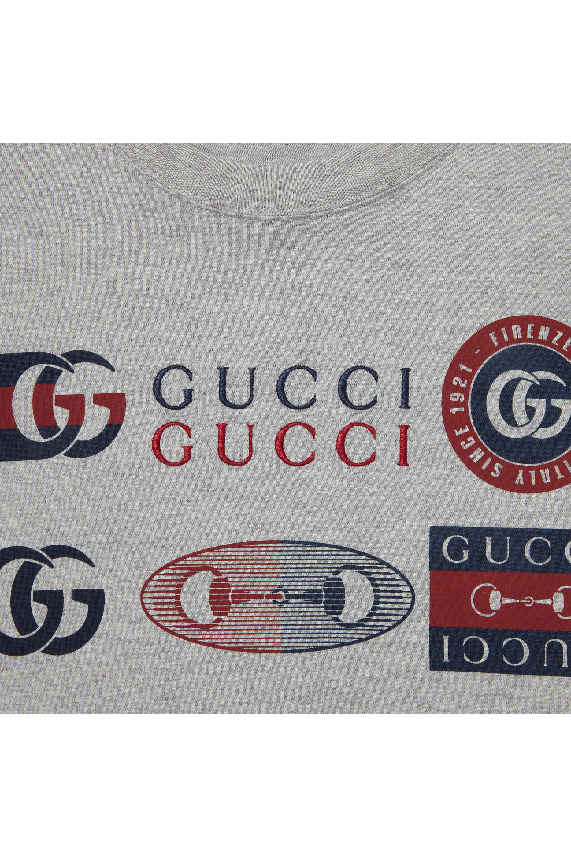 تيشيرت بنقشة شعار الماركة قطن جيرسيه