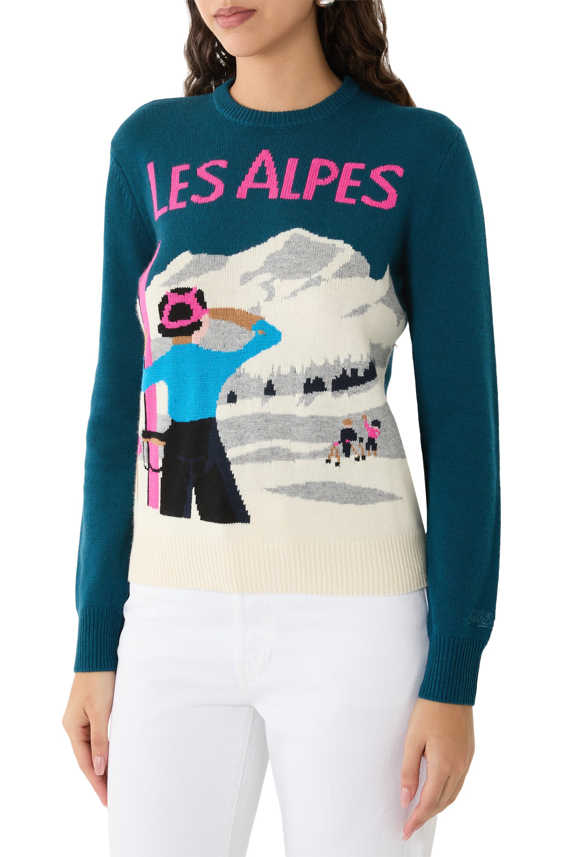 كنزة كوين بنقشة بطاقة بريدية سانت موريتز