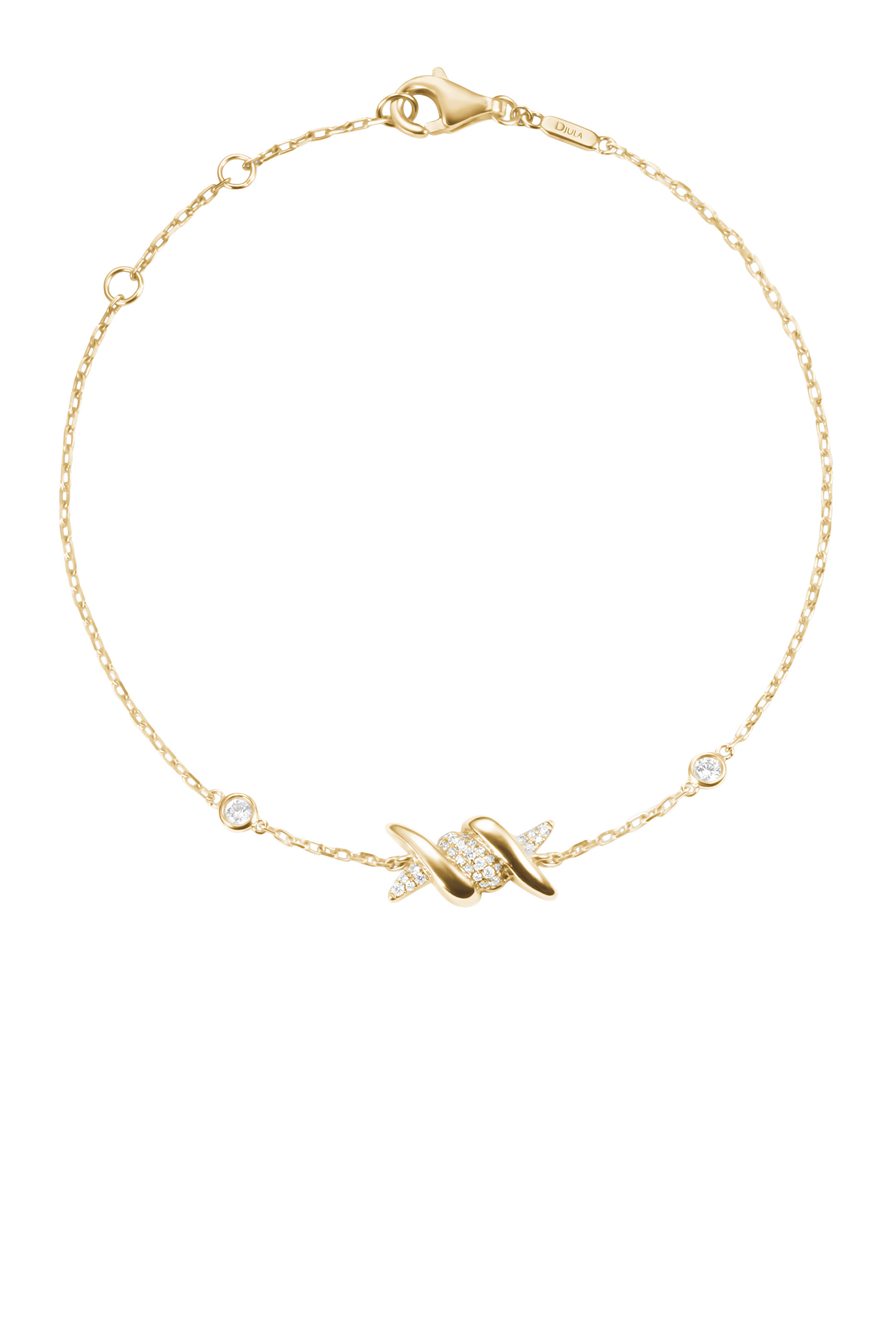 قلادة باربيليه مرصعة بالماس البافيه، ذهب أصفر عيار 18